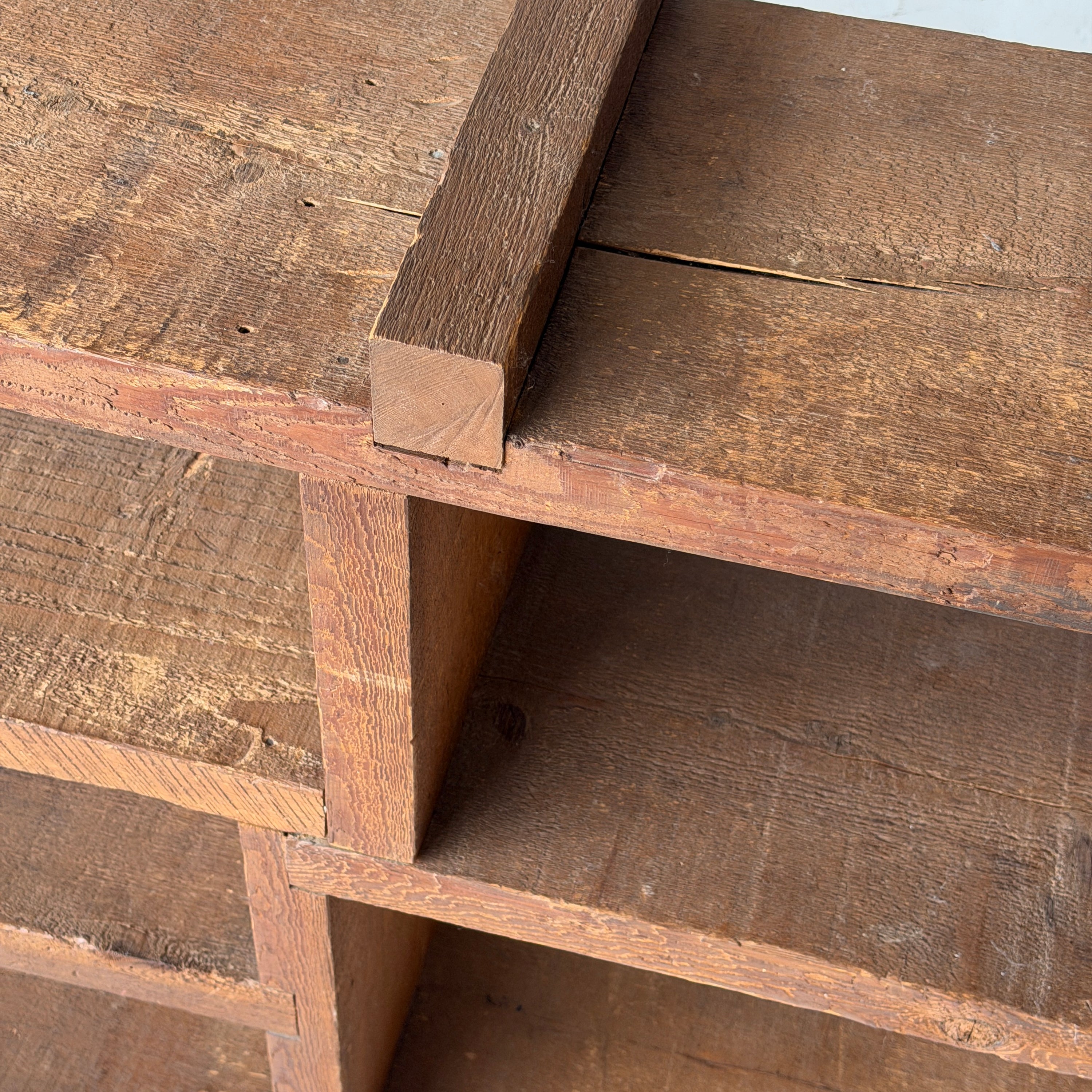 Primitive Wood Bookshelf/Credenza
