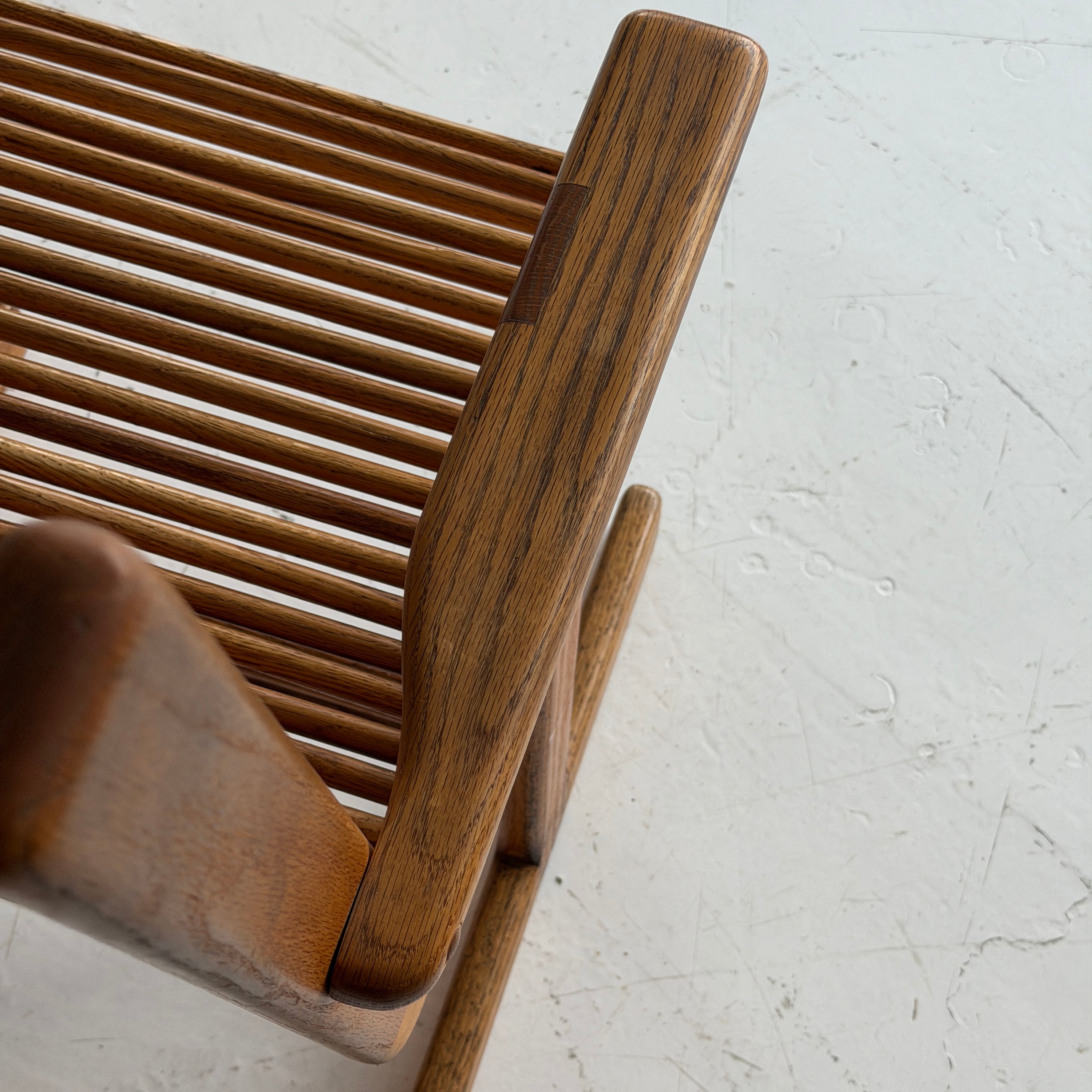 Highback Spindle Dowel Oak Dining Chairs by Stephen Hynson