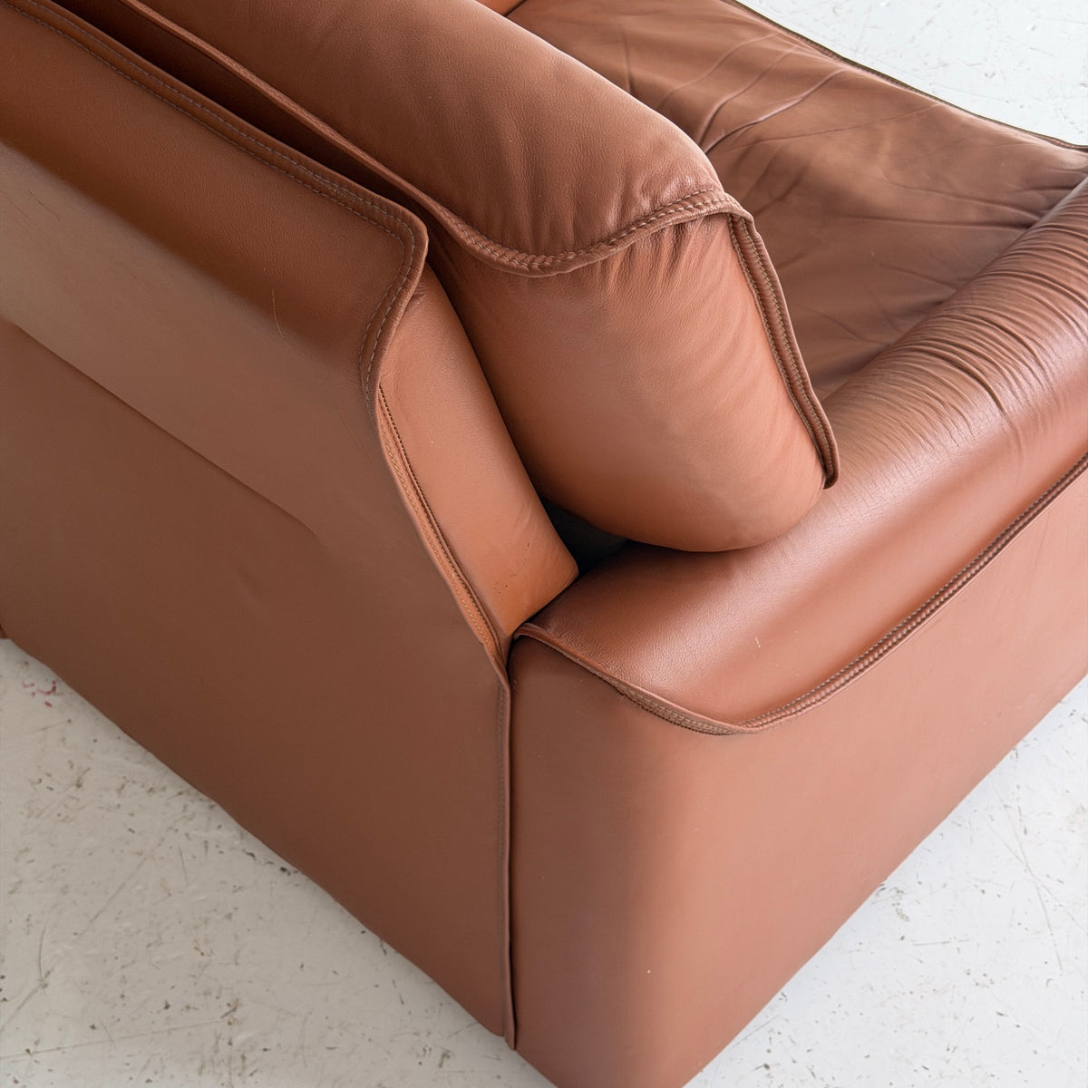 Italian Full Grain Leather Lounge Chair