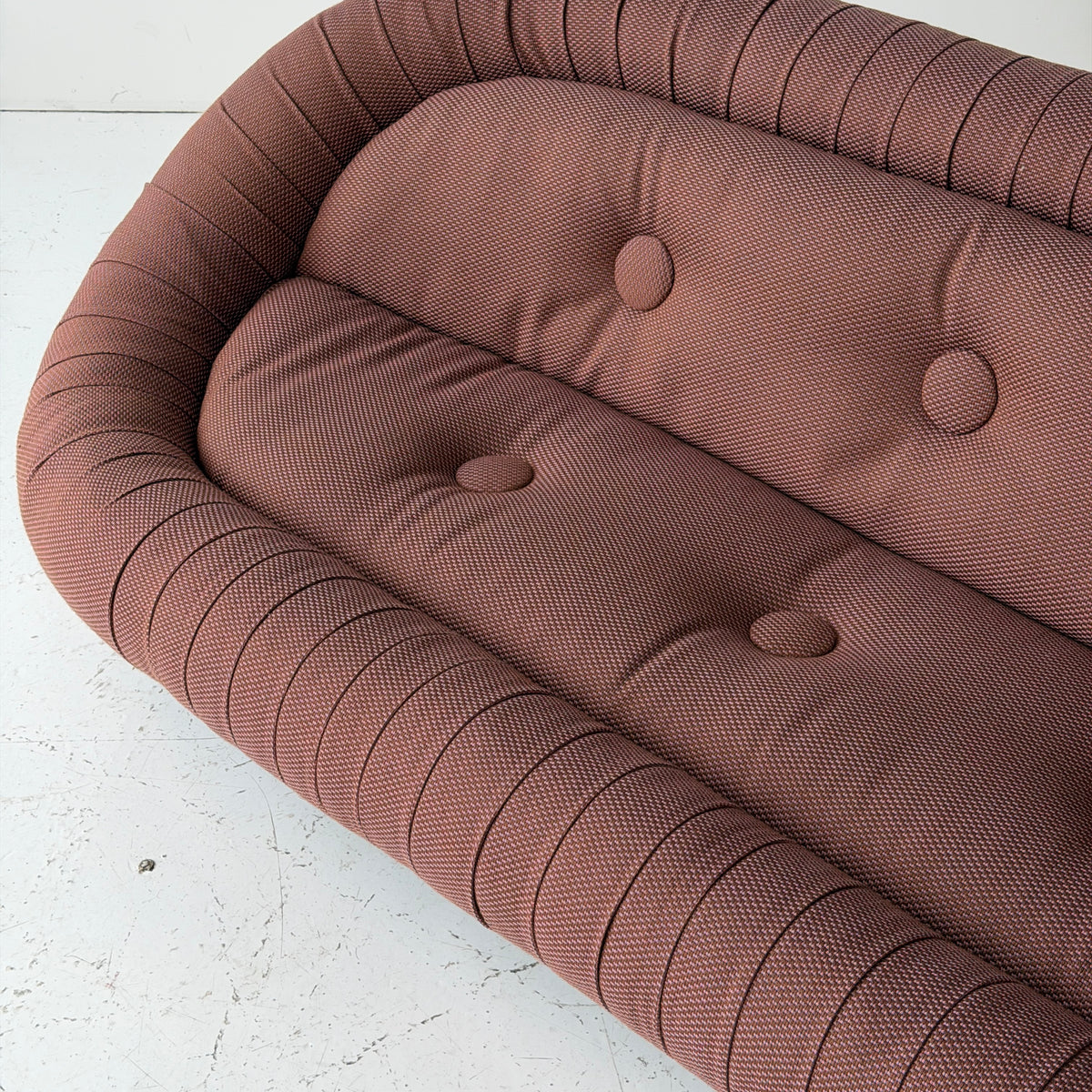 Overstuffed Ruched Big Button Sofa