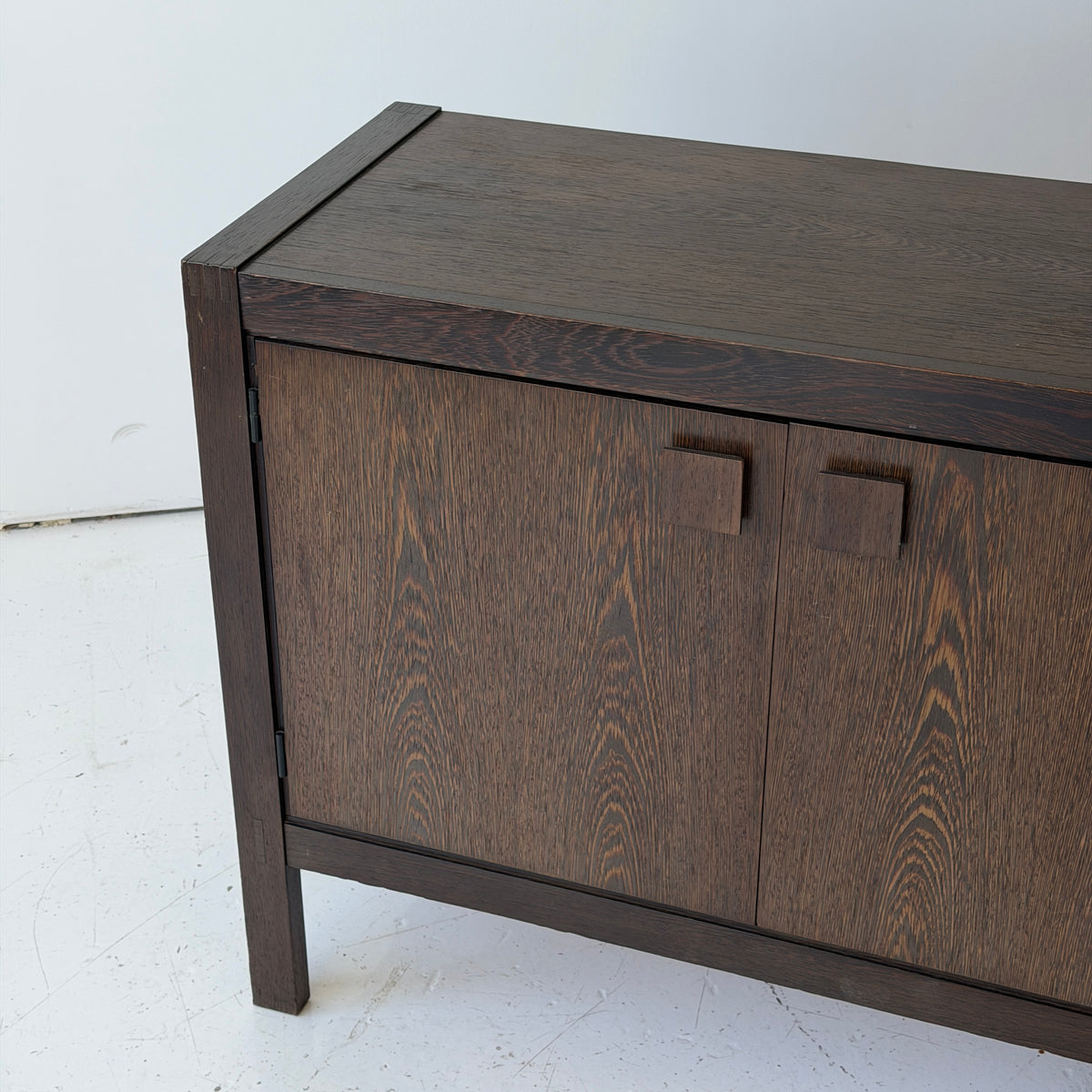Belgian Wenge Wood Brutalist Credenza