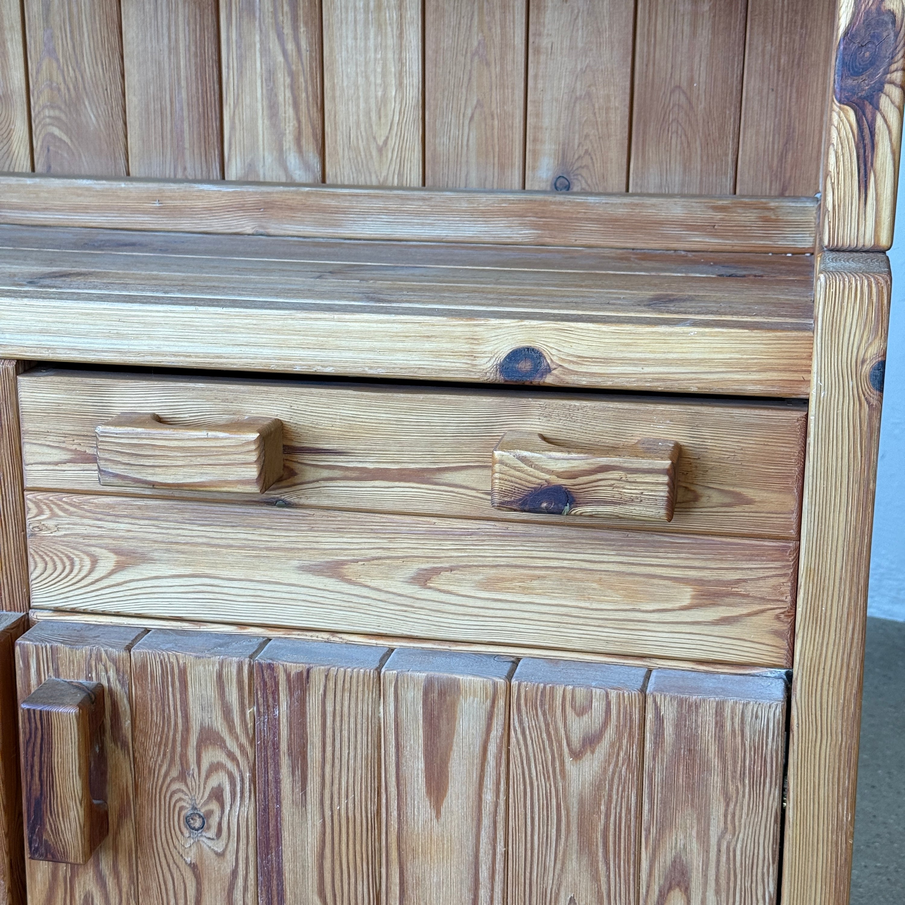 Christian IV Danish Pine Cabinet by Hans Frydendal