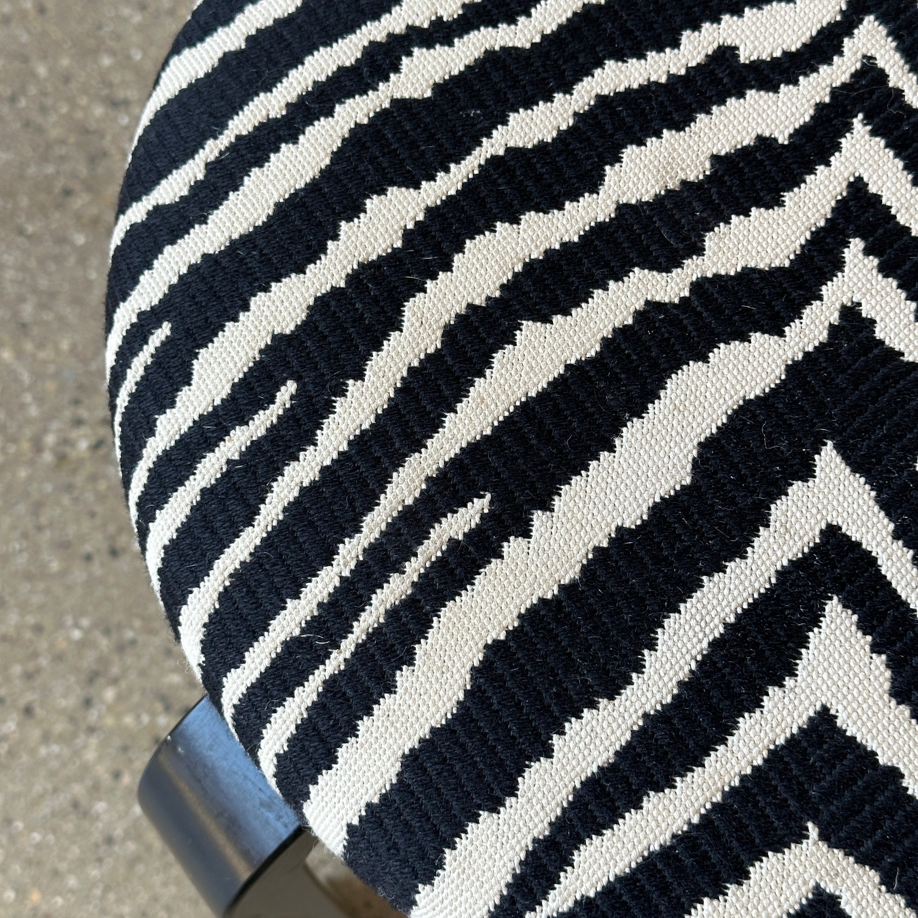 Stool E60 in Artek Zebra Fabric by Alvar Aalto for Artek