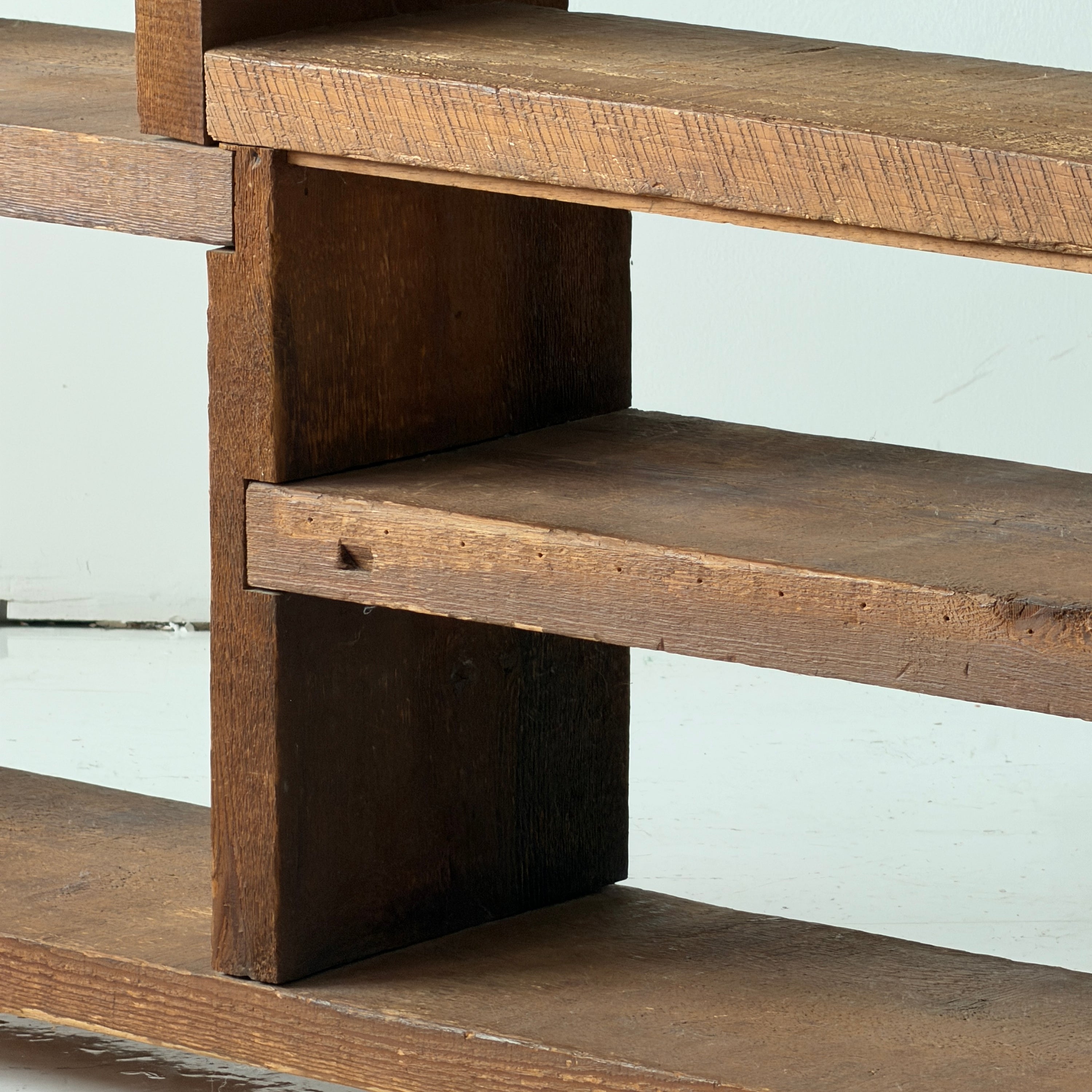 Primitive Wood Bookshelf/Credenza