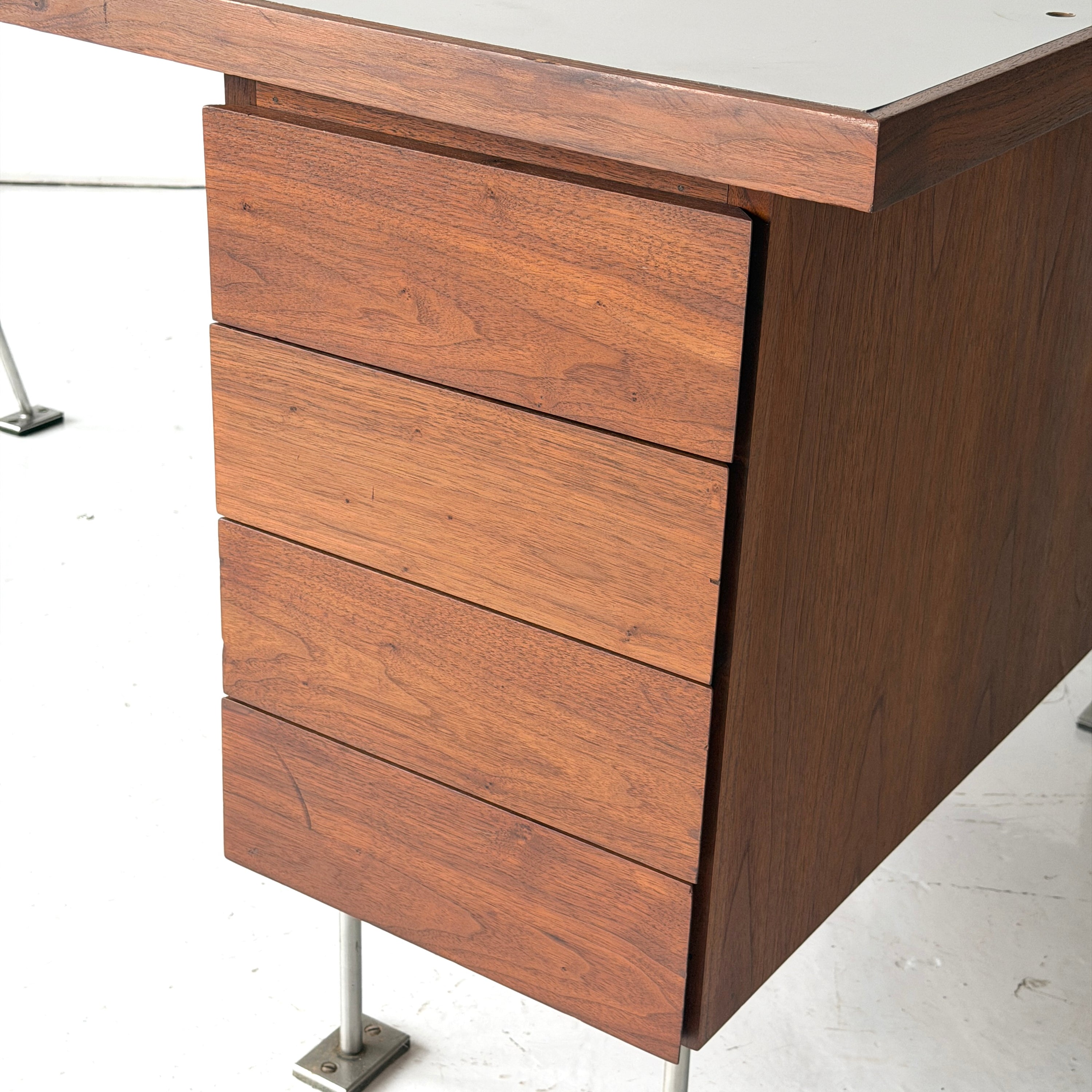 Two Sided Executive Walnut Desk