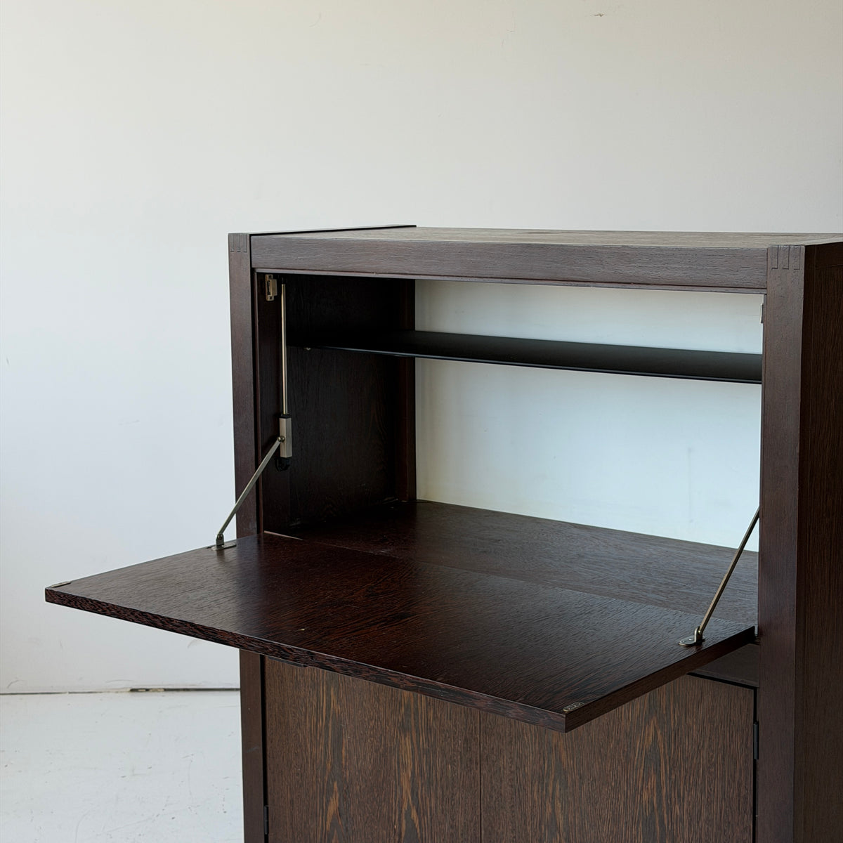 Belgian Wenge Wood Brutalist Cabinet