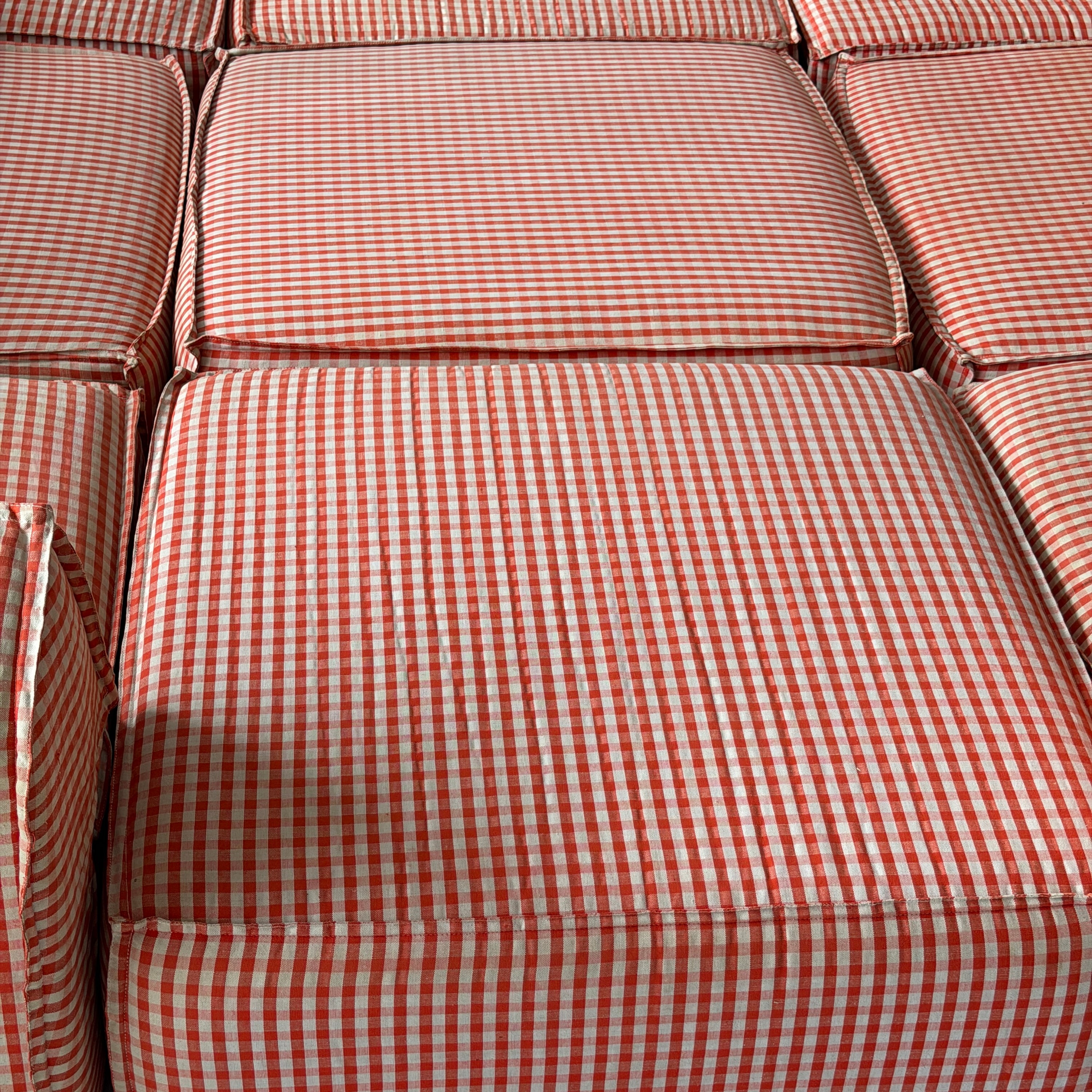 Playpen Sectional by Hans Hopfer for Roche Bobois in Gingham