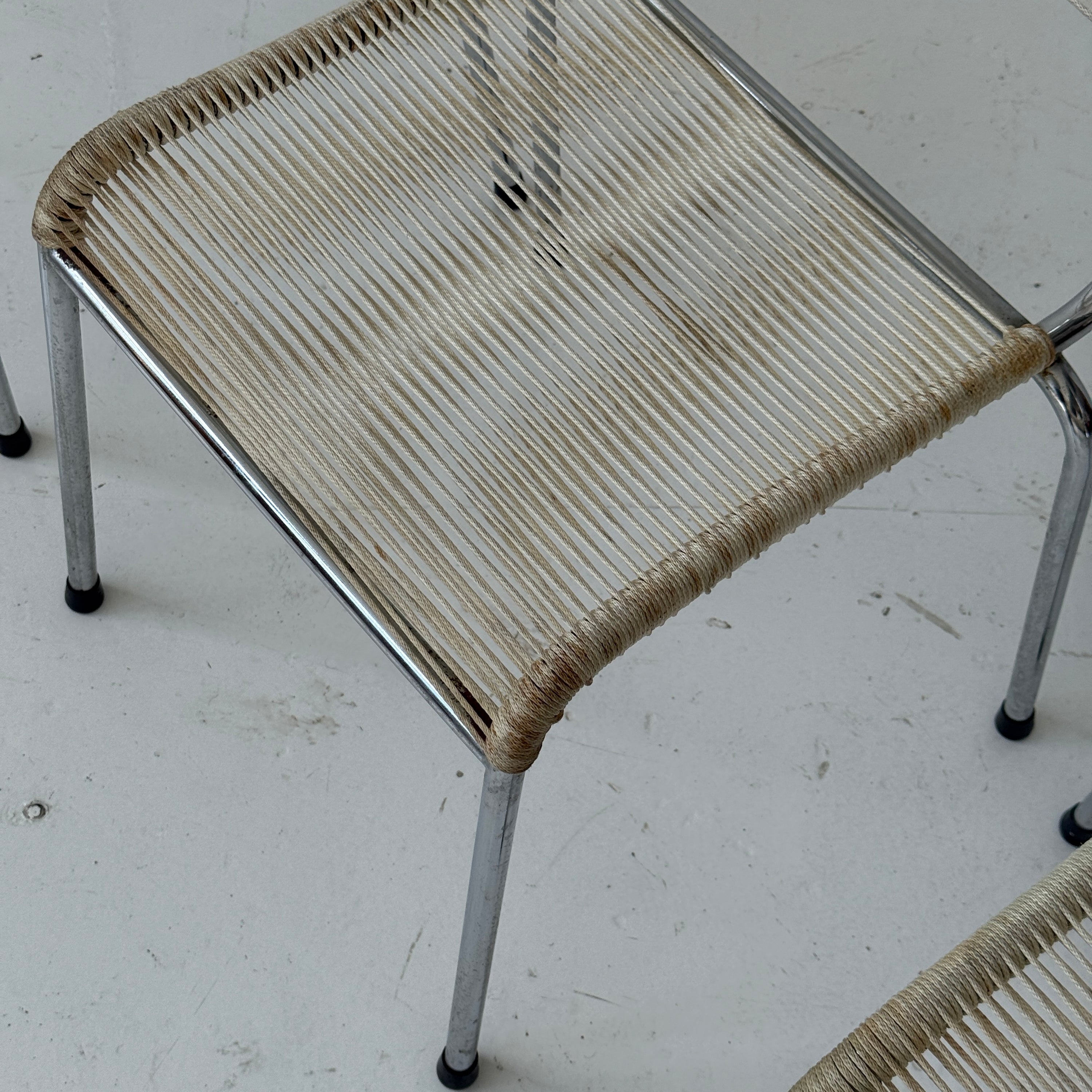 Model 130 Rope Dining Chairs by Andre Dupre for Knoll