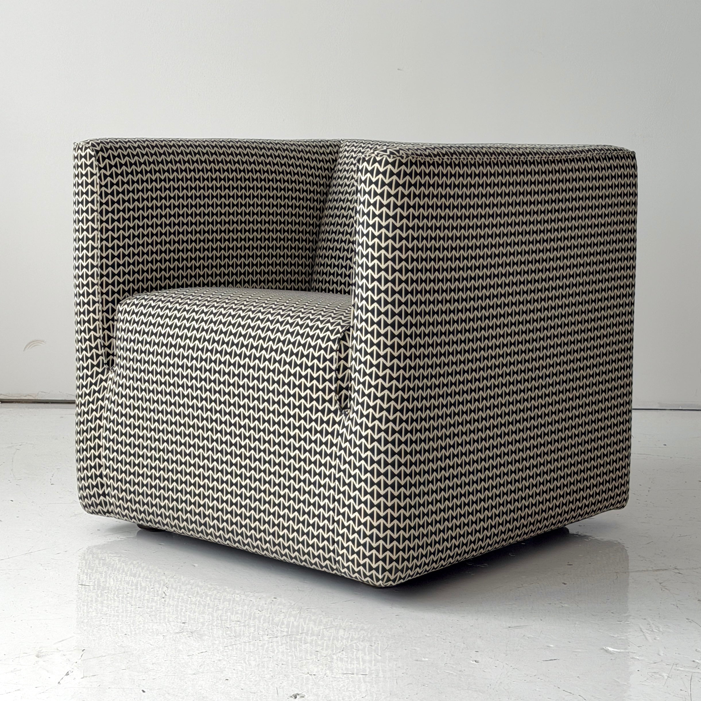 Cubic Lounge Chair by Jules Heumann for Metropolitan in Alexander  Girard Fabrics