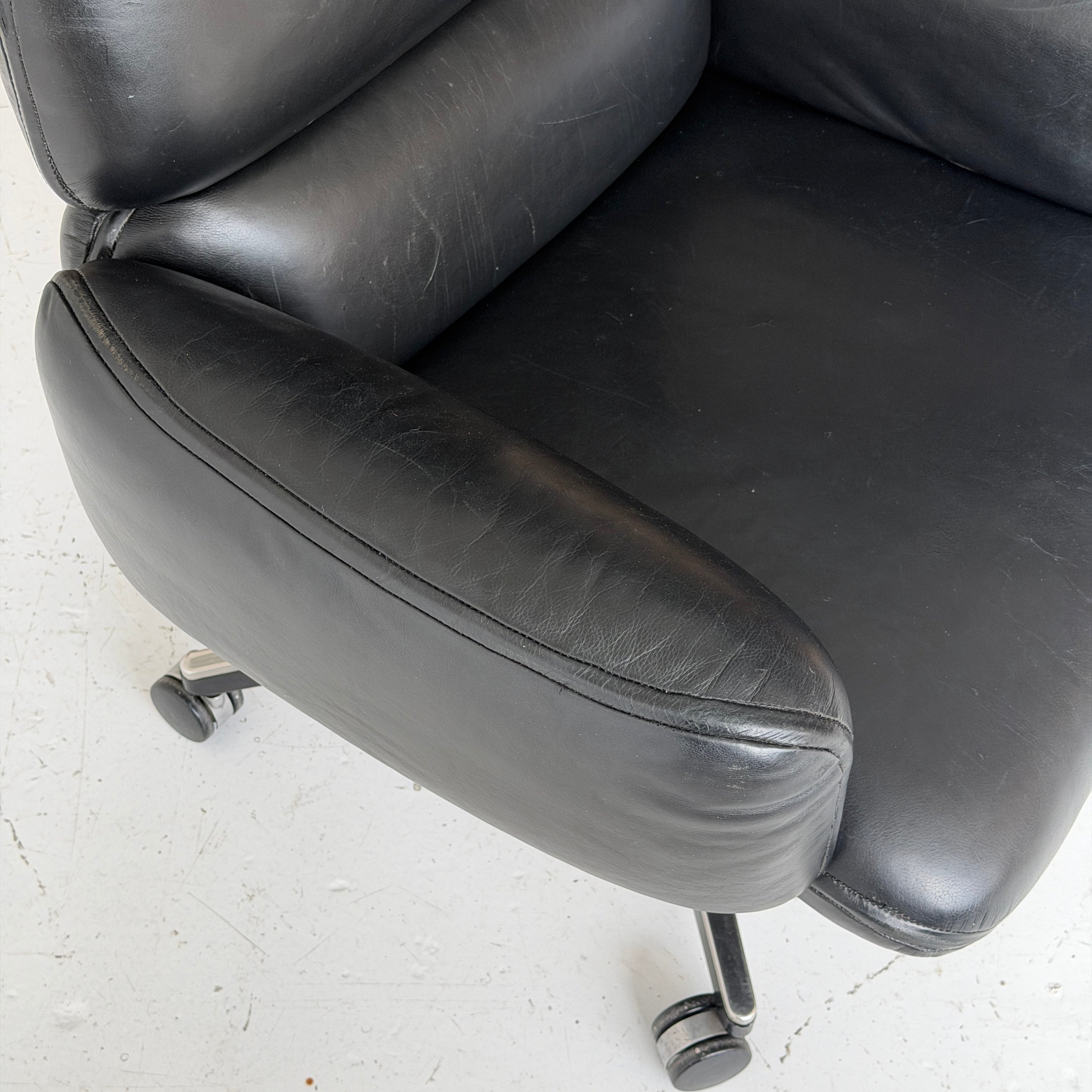 Executive Leather Office Chair by Otto Zapf for Knoll