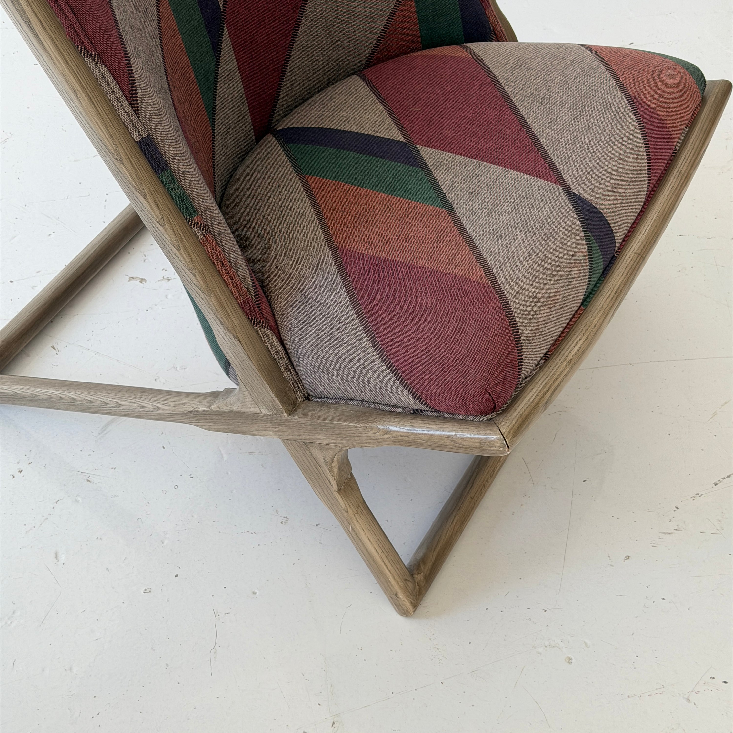 Wooden Scissor Chairs by Ward Bennett for Brickell Associates