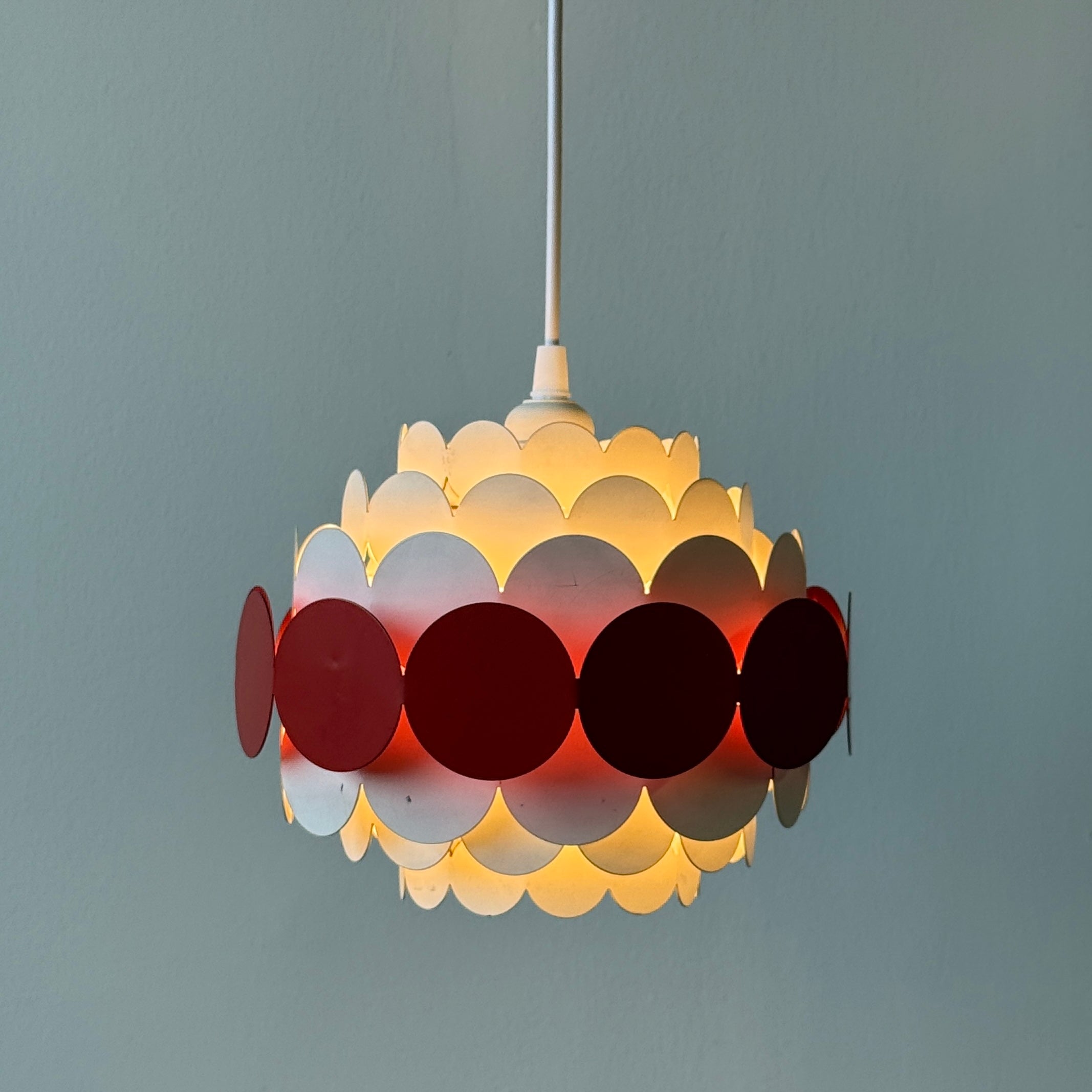 German Disc Pendant Lamp by Doria Werkstatten