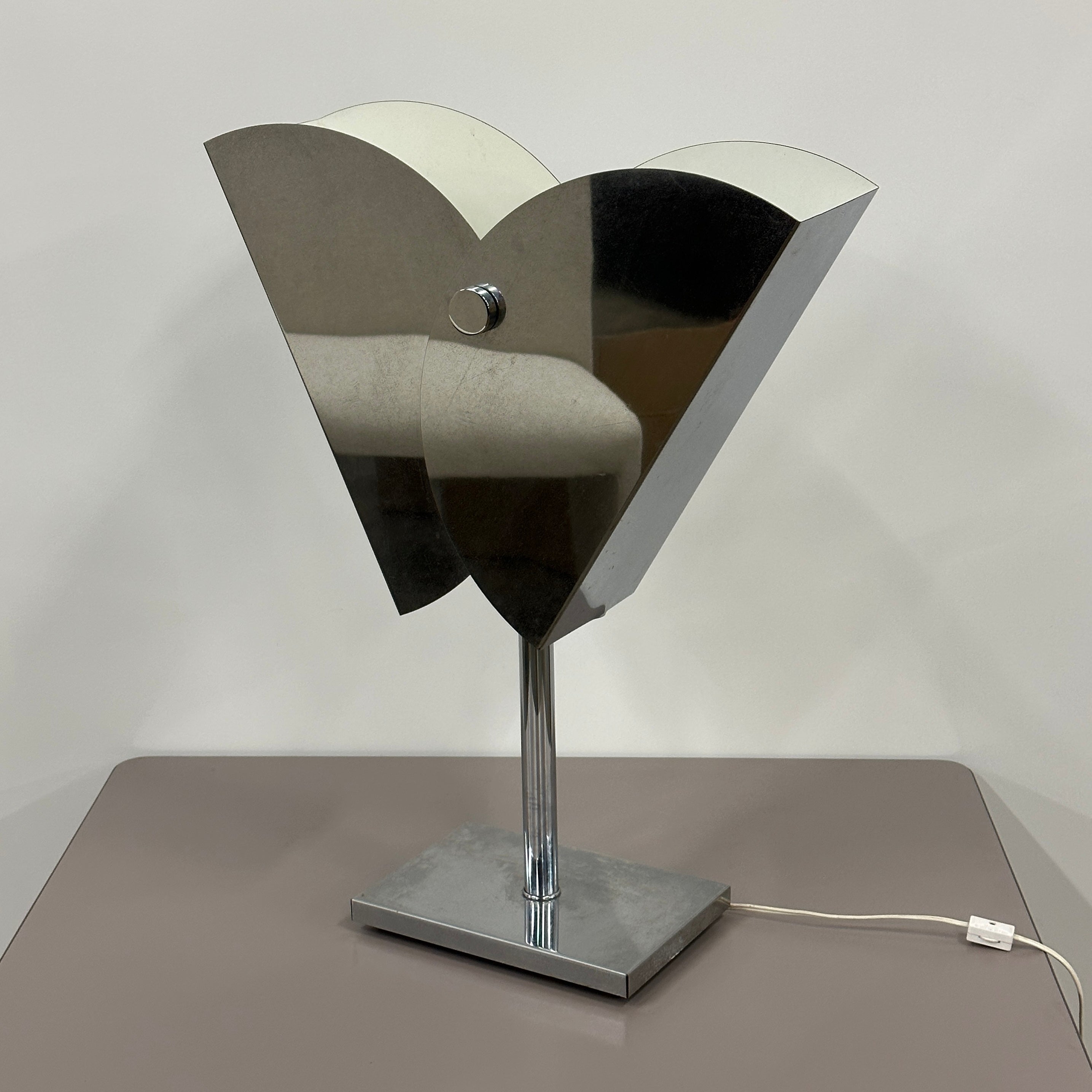 Chrome Modern Heart Lamp