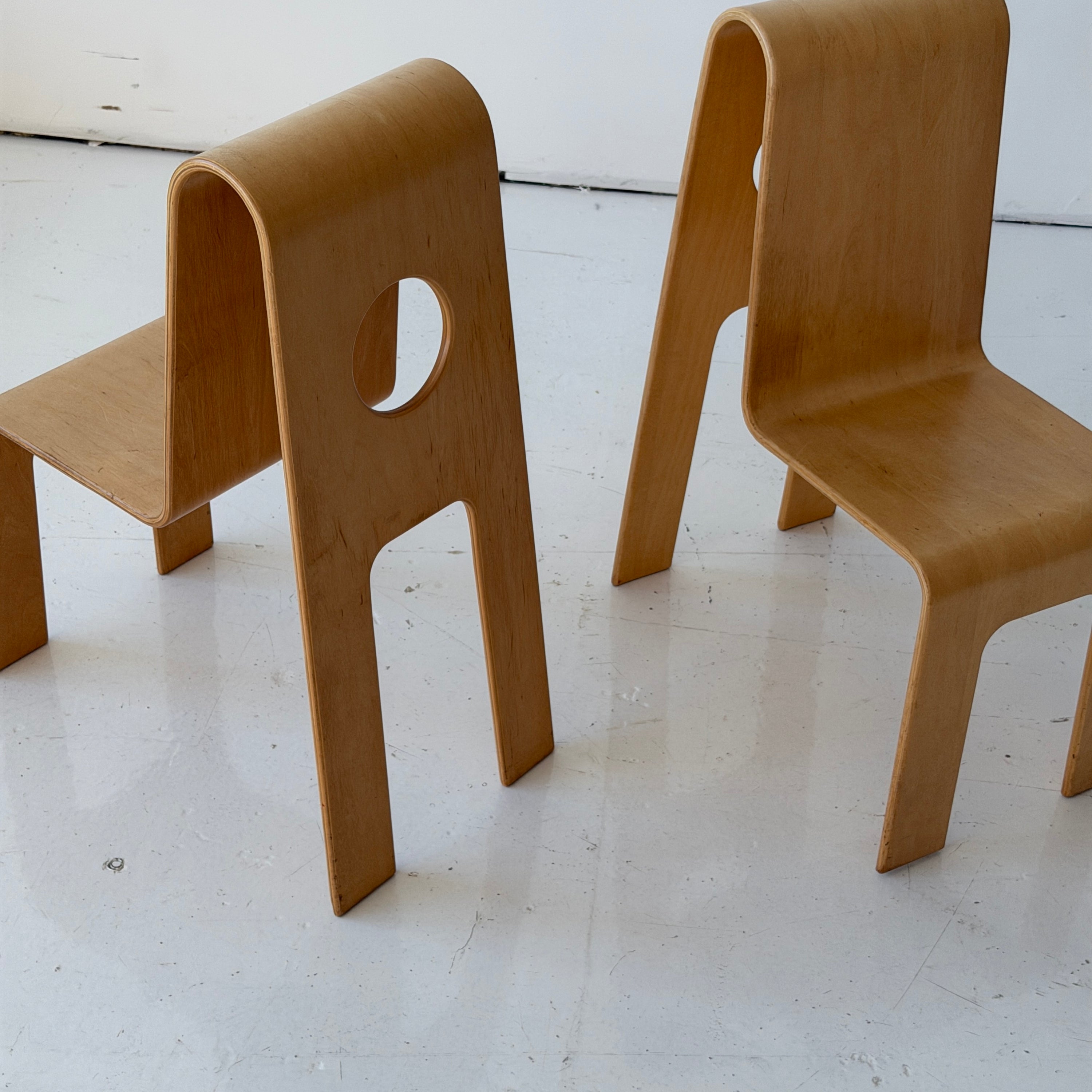 Finnish Plywood Kids Chairs by Isku