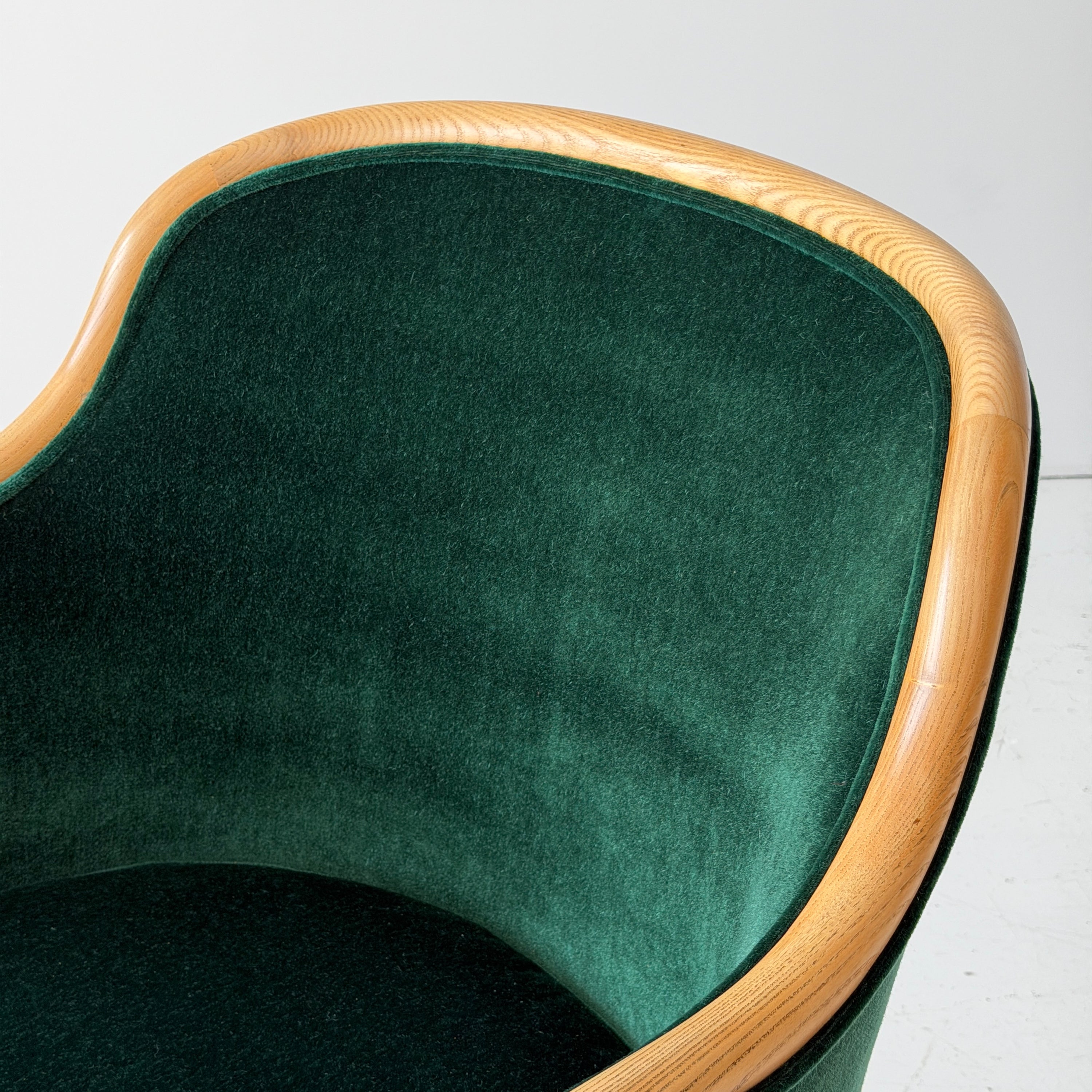 Mobius Swivel Desk Chair by Ward Bennett in Mohair