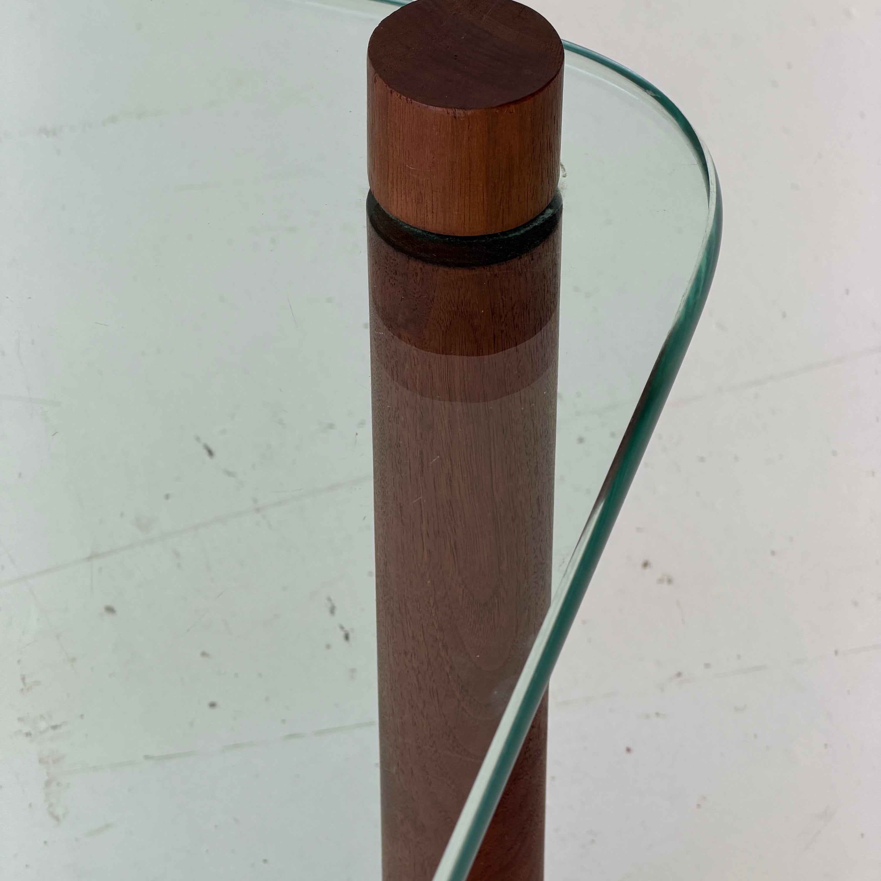 Glass + Walnut Side Table by Adrian Pearsall for Craft Associates