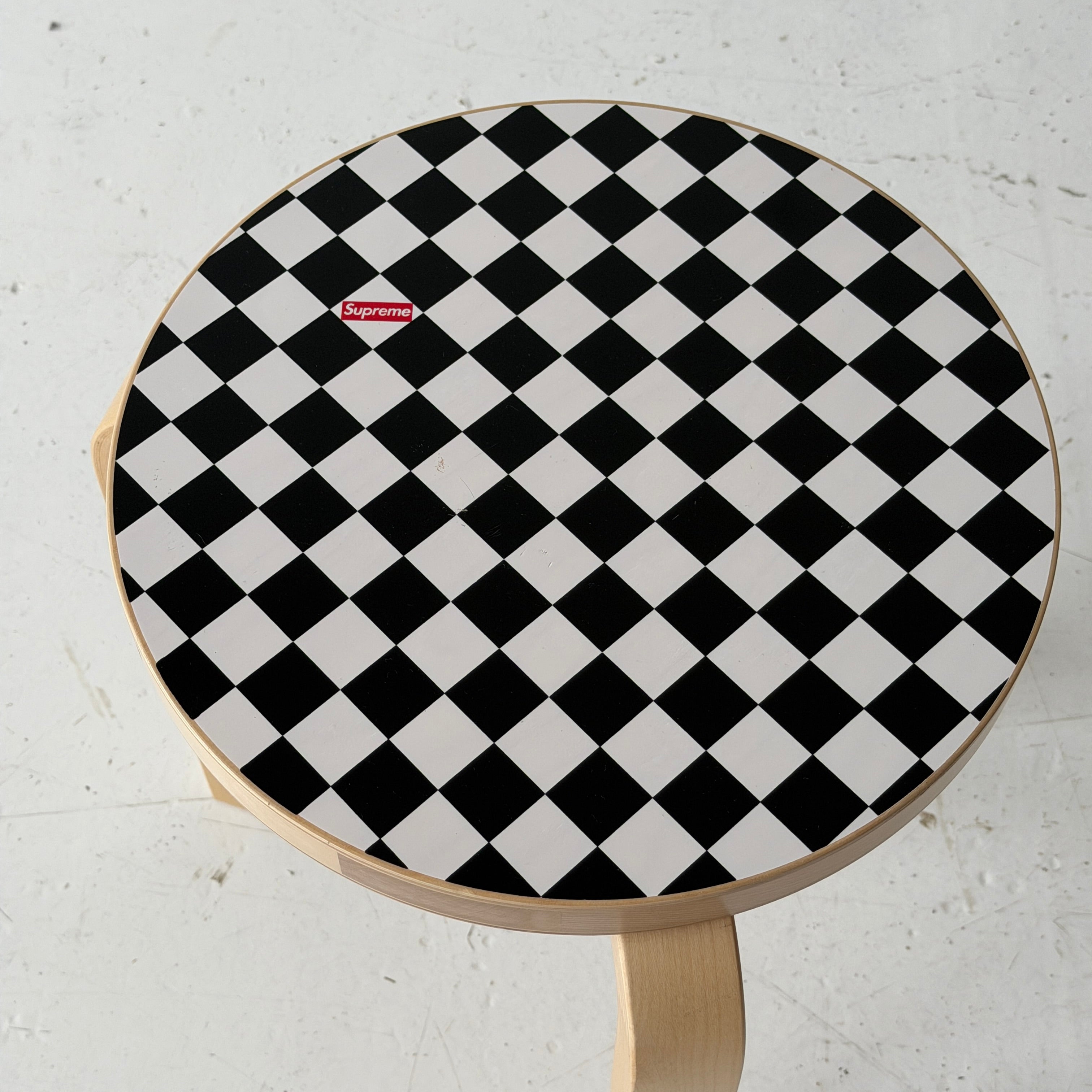 Checkerboard Stool 60 by Alvar Aalto for Artek/Supreme