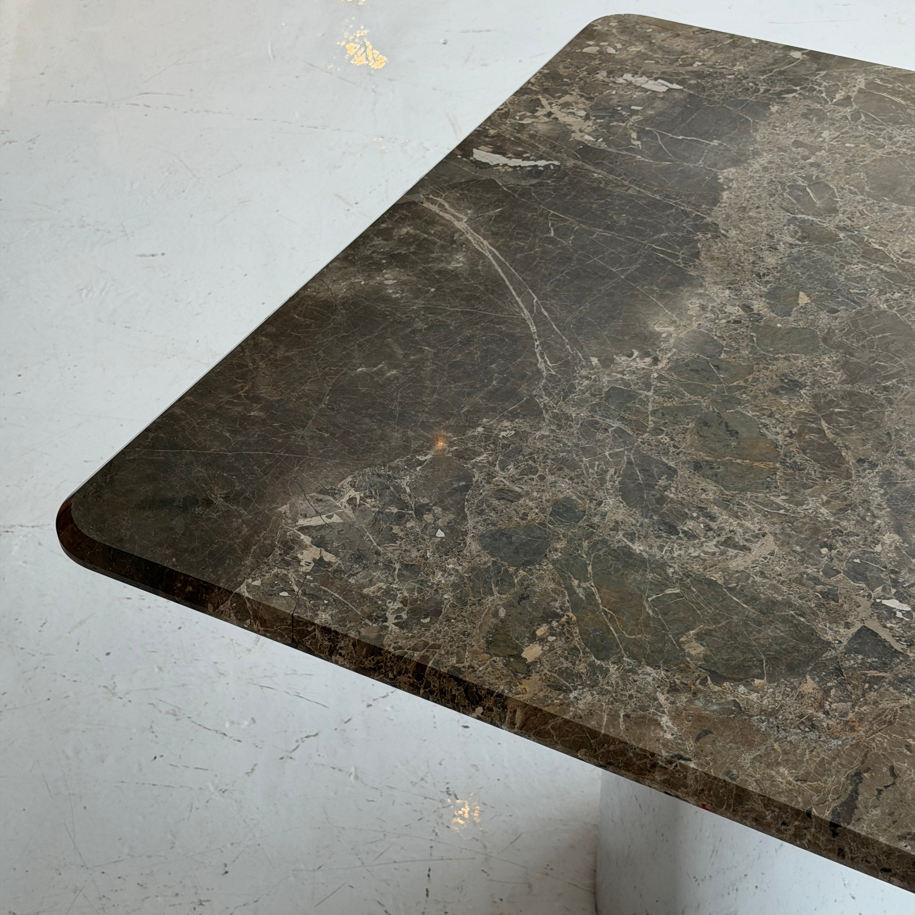 Chrome/Marble Square Dining Table