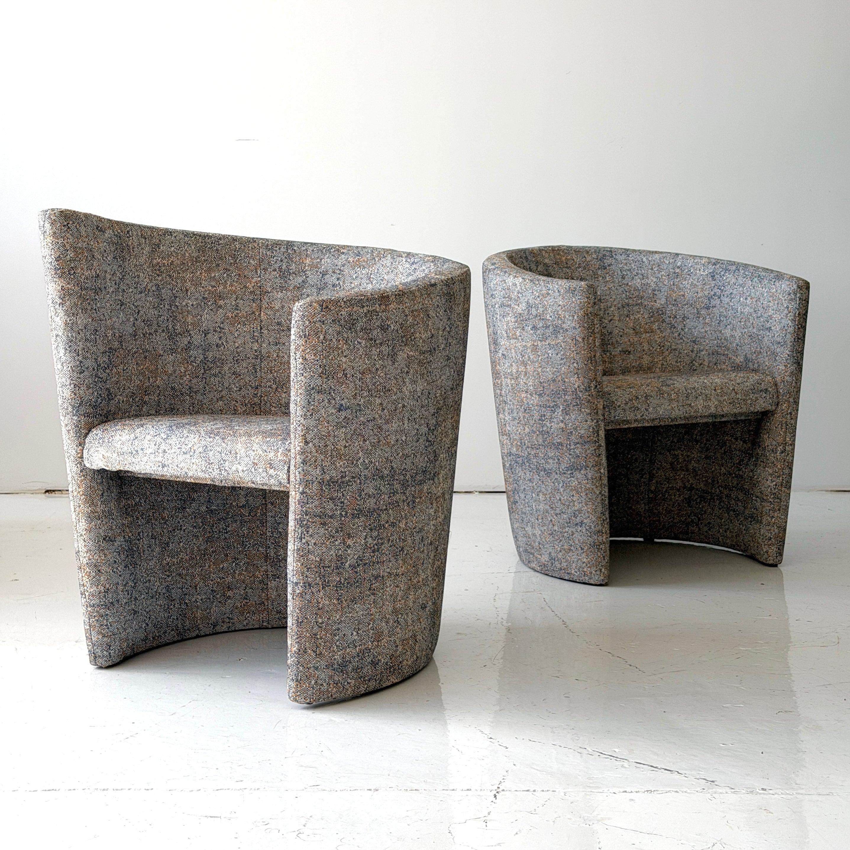 Asymmetrical Leather Club Chair by Wittman