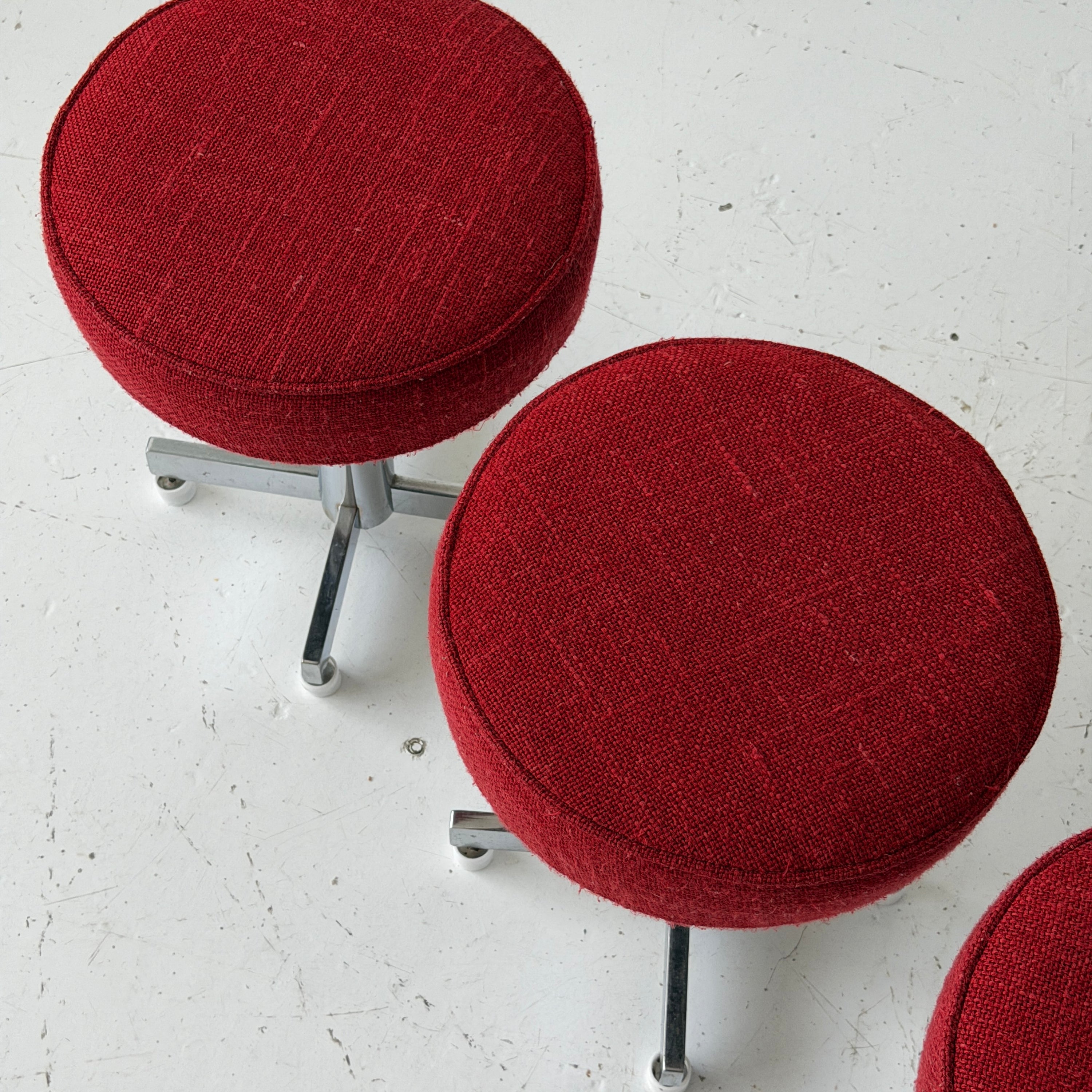 Upholstered Swivel Stools by Thonet