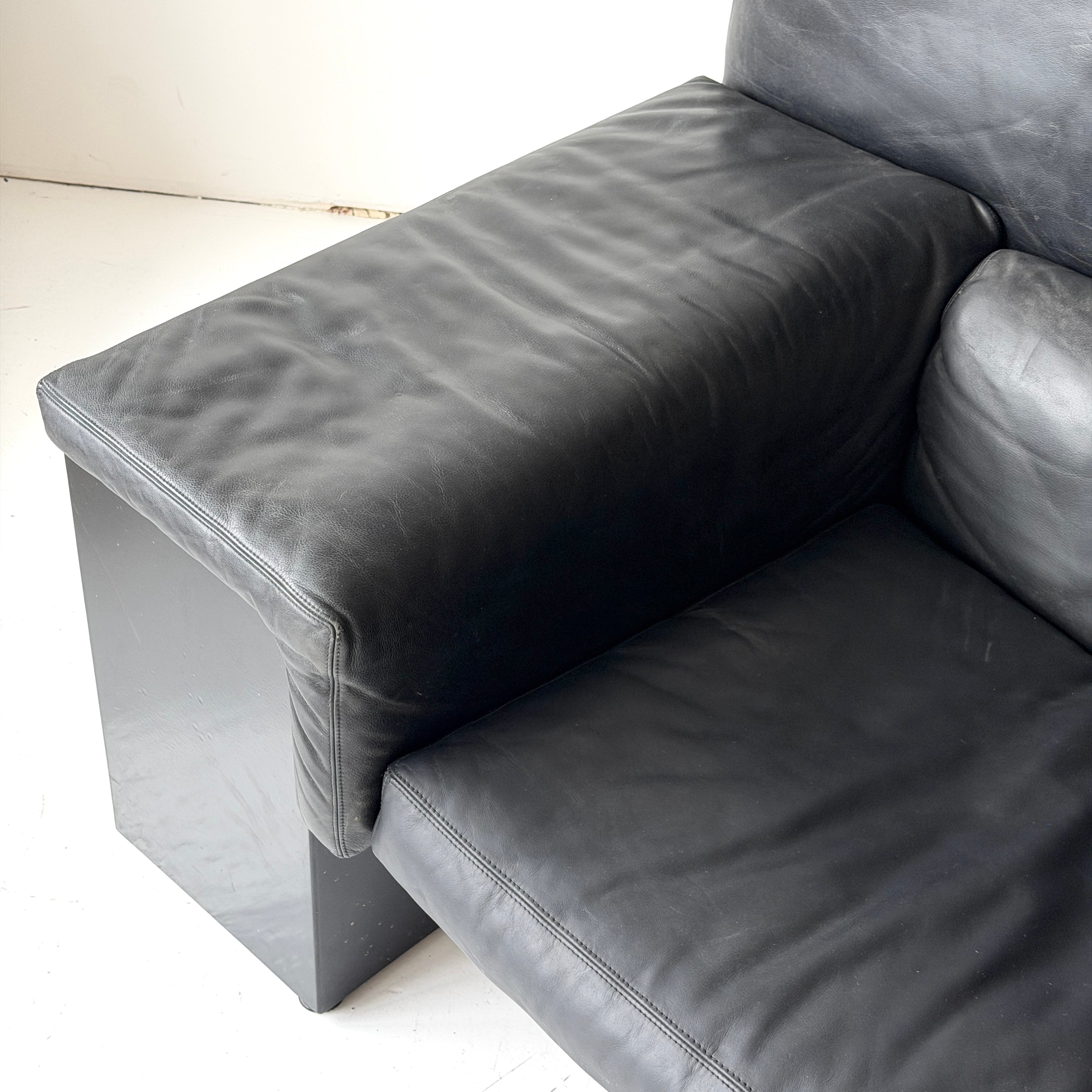 Leather Brigadier Sofa by Cini Boeri for Gavina