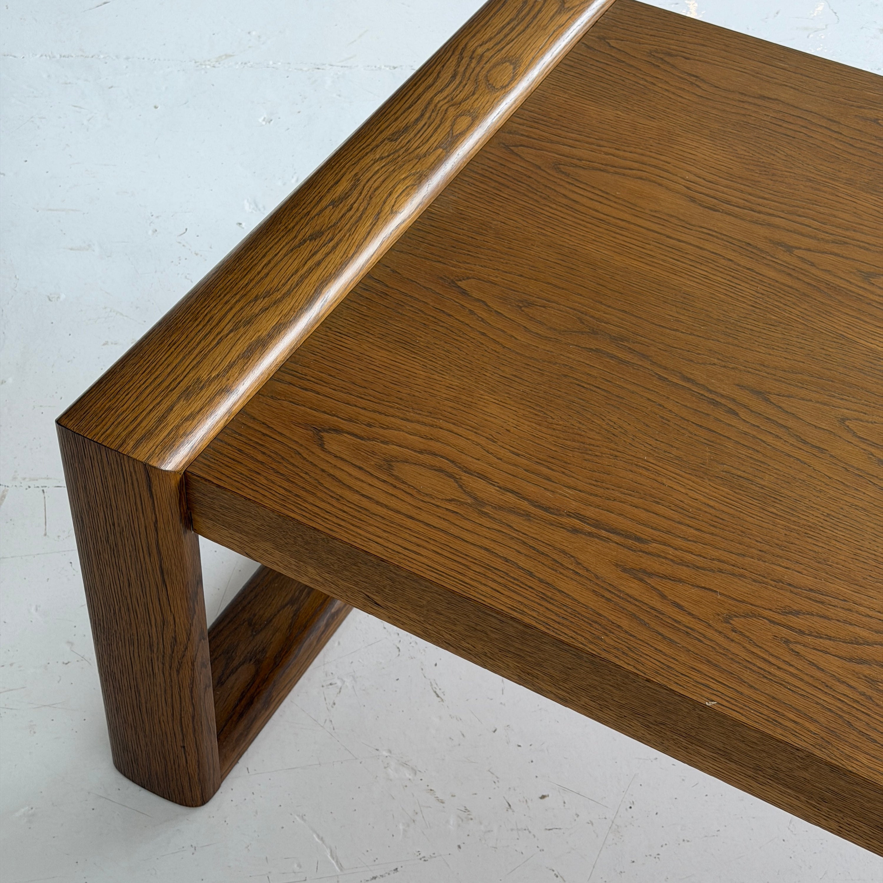 Monumental Oak Brutalist Coffee Table
