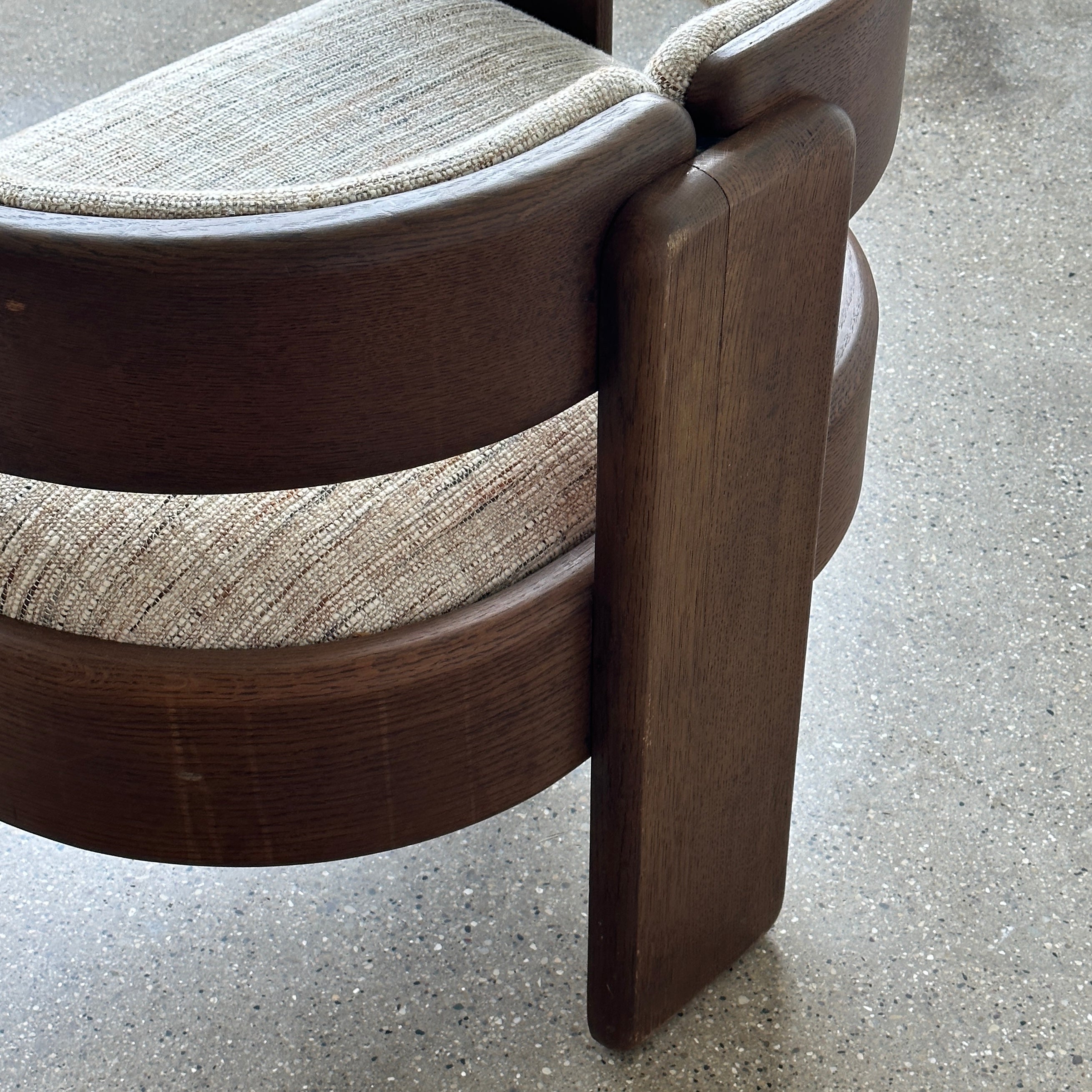 Chunky Oak Lounge Chair by Jens Risom for Marble Furniture