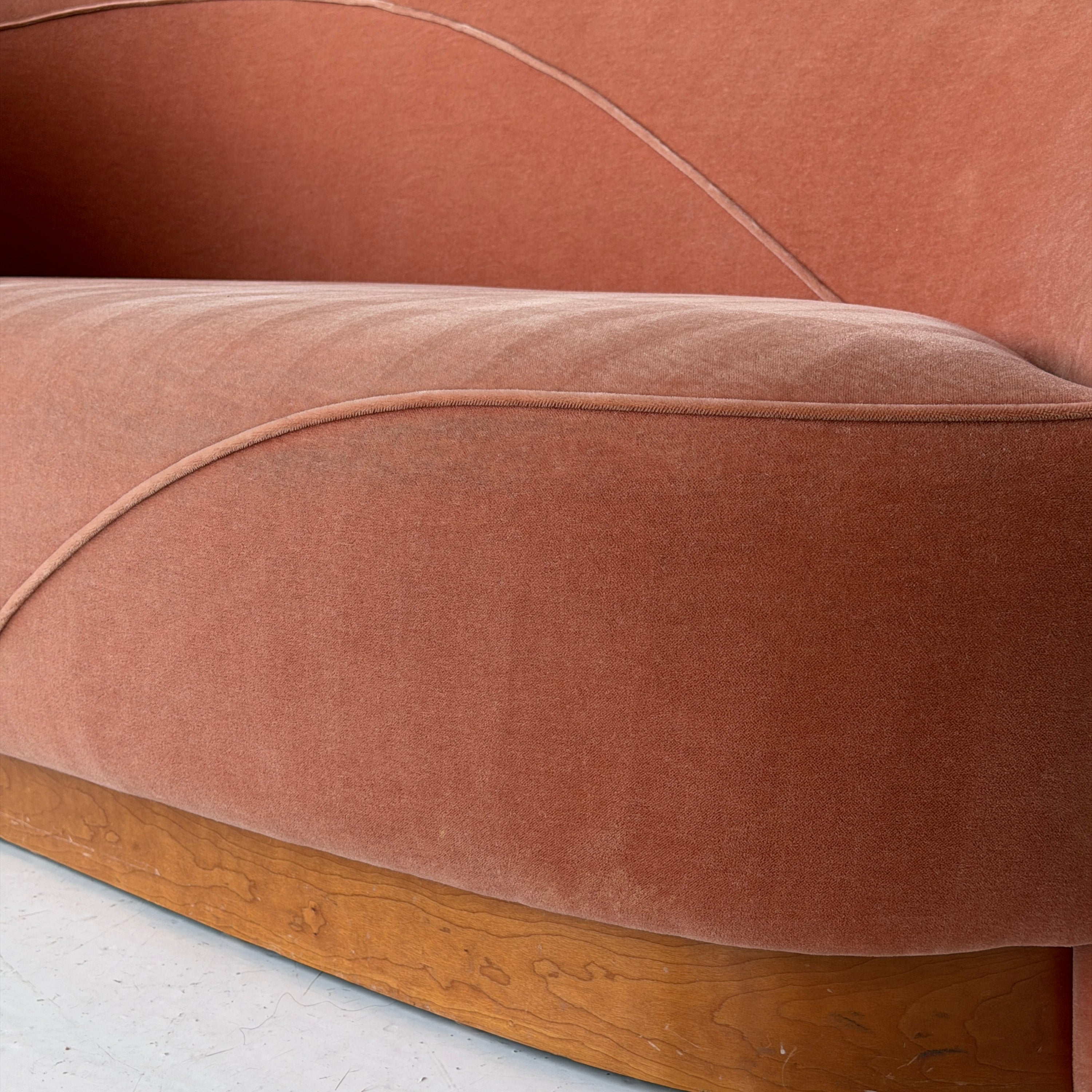 Postmodern Mohair Lounge Chaise