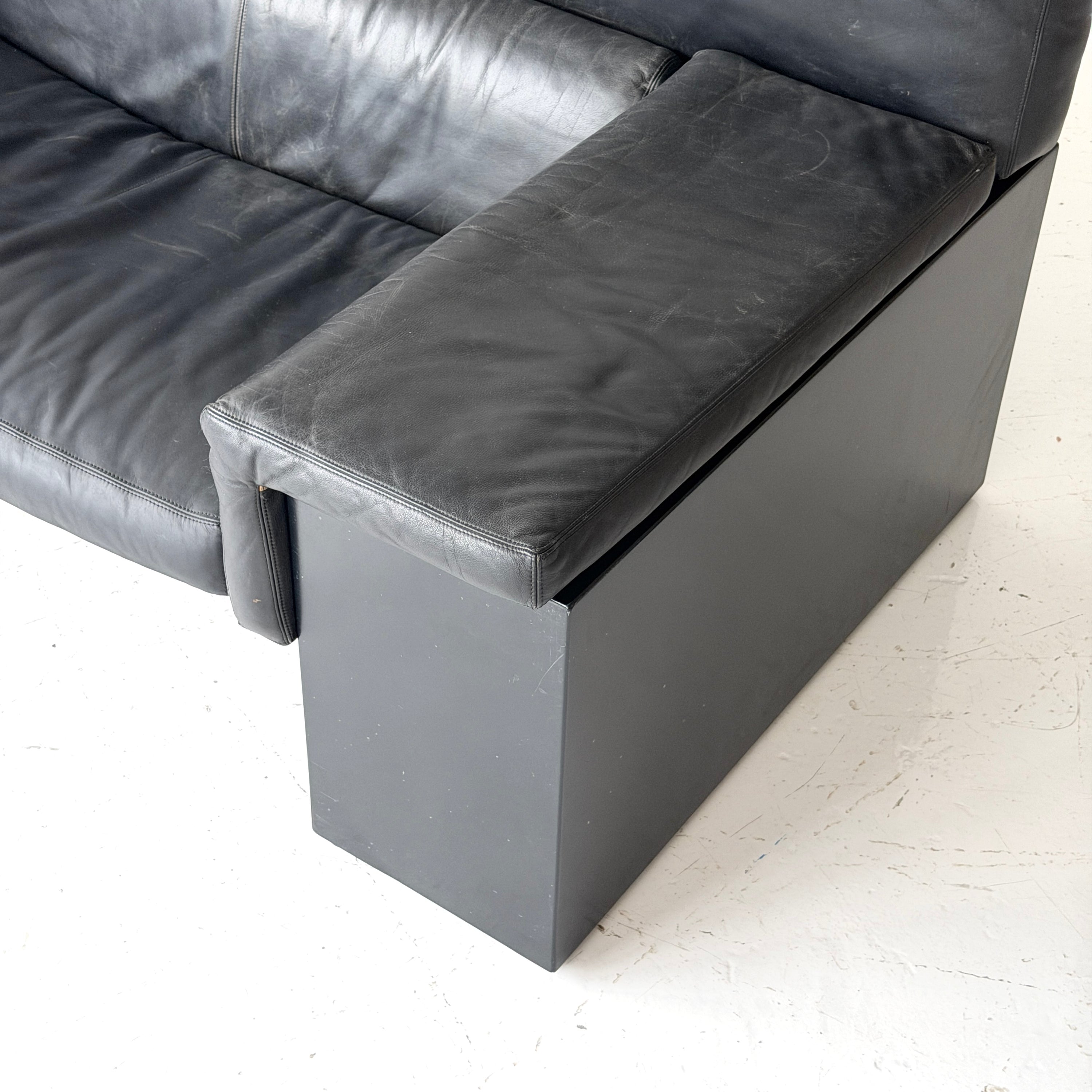 Leather Brigadier Sofa by Cini Boeri for Gavina