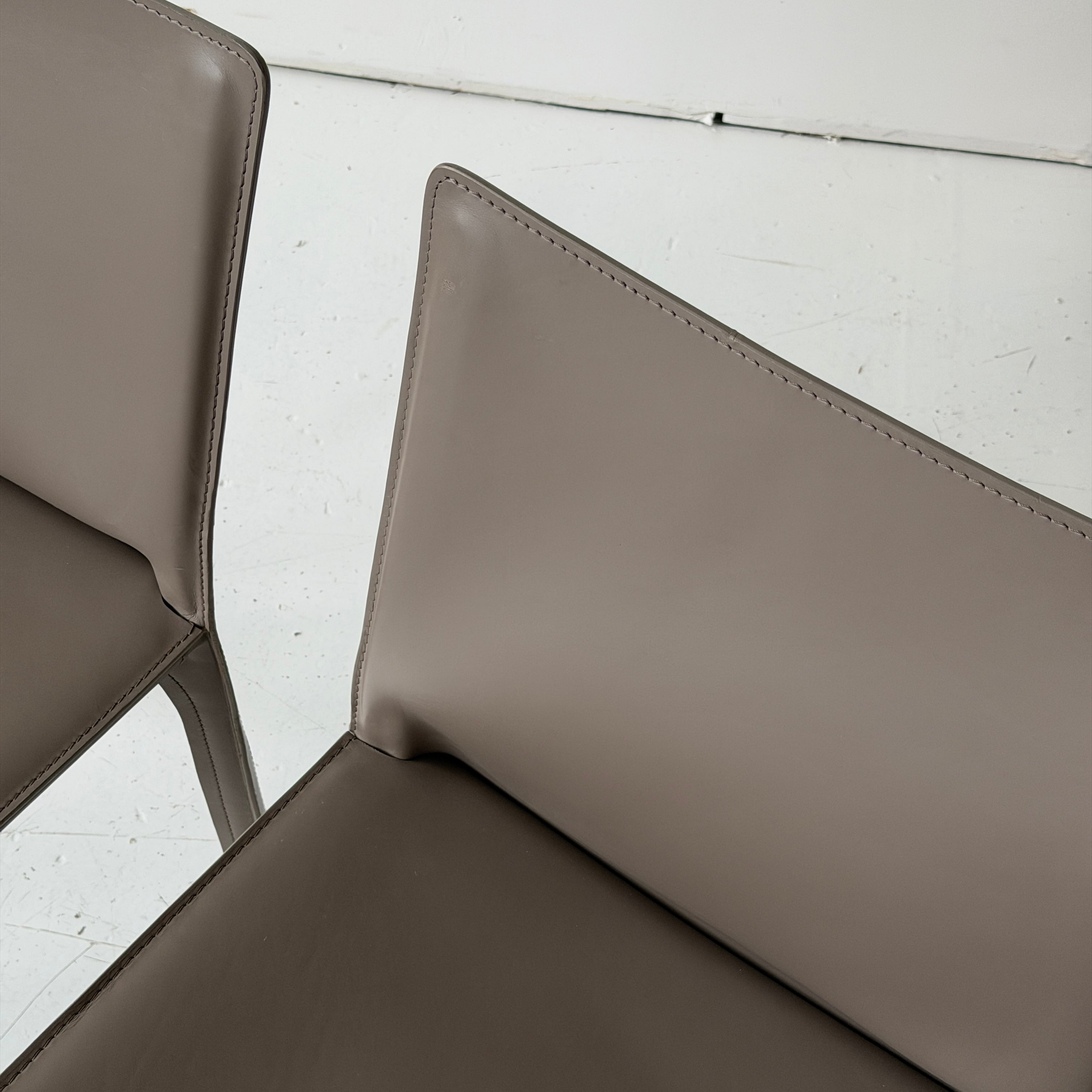 Leather Cab Chairs by Mario Bellini for Cassina