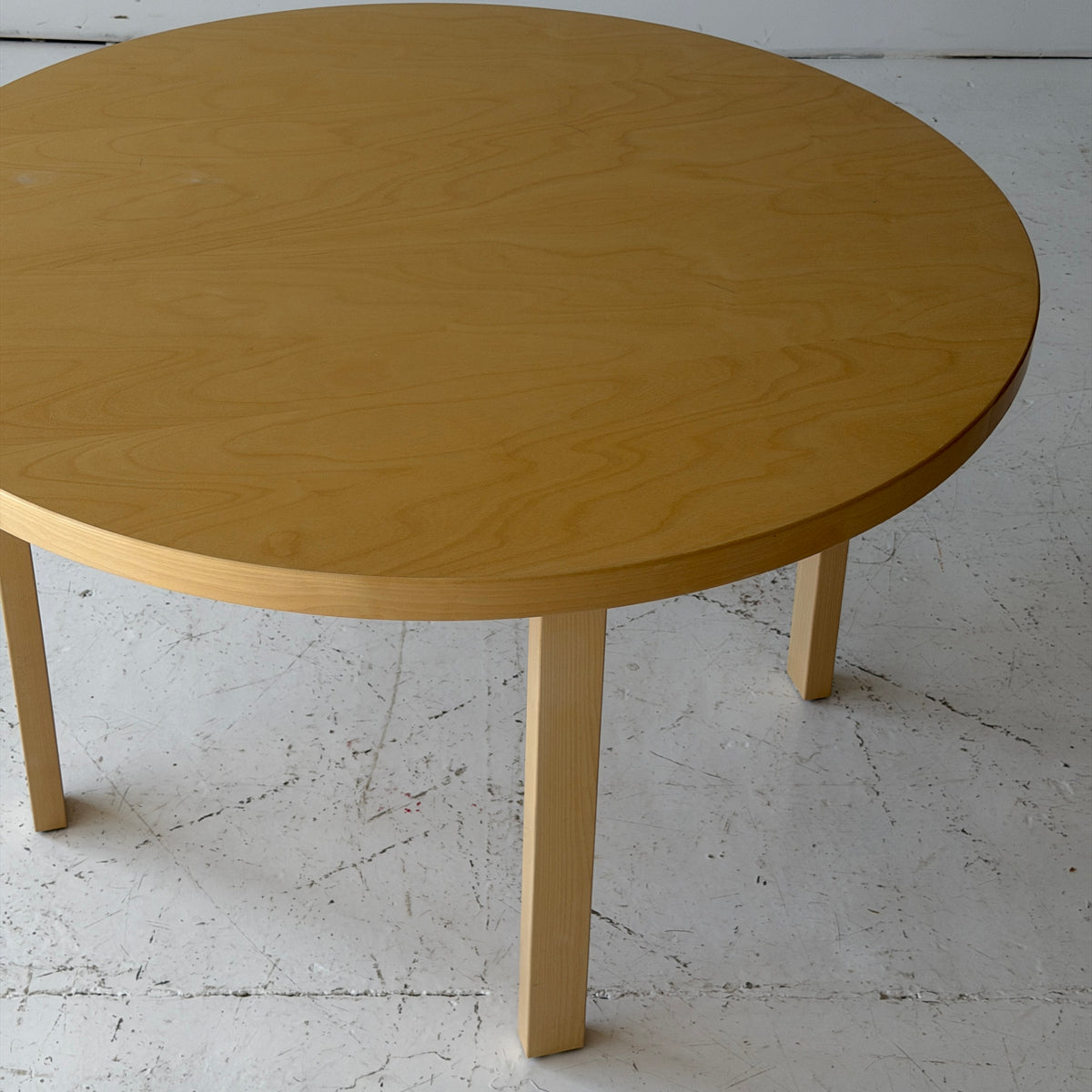 Circular Birch Dining Table by Alvar Aalto for Artek
