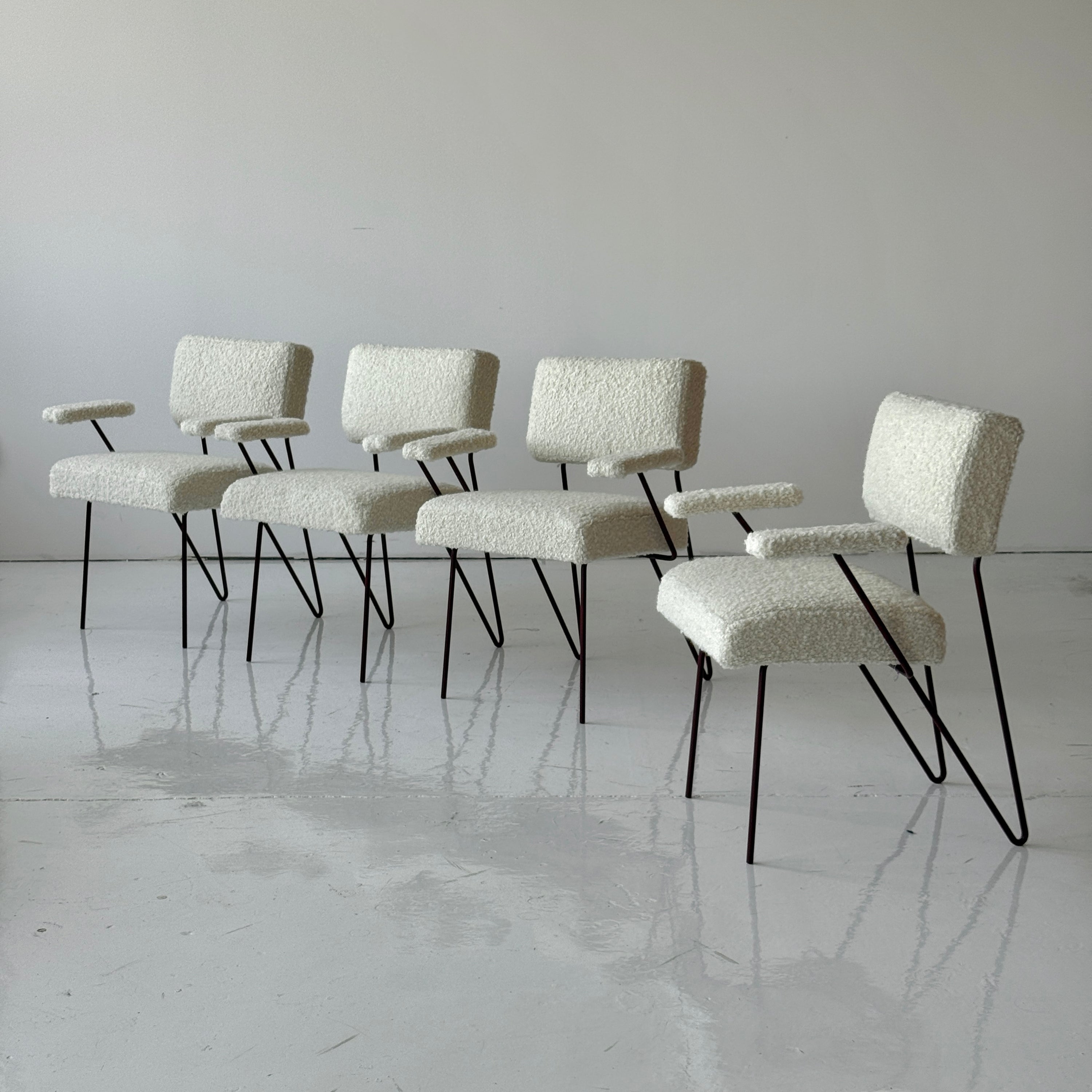 Hairpin Iron Dining Chairs by Dorothy Schindele