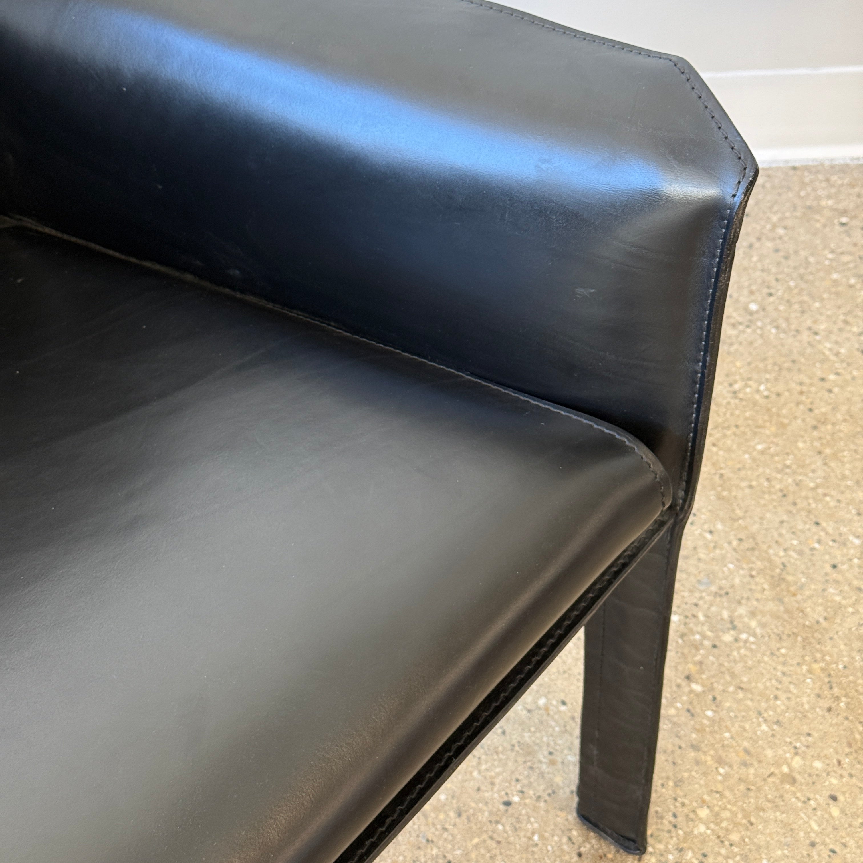 Model 414 Cab Lounge Chairs by Mario Bellini for Cassina