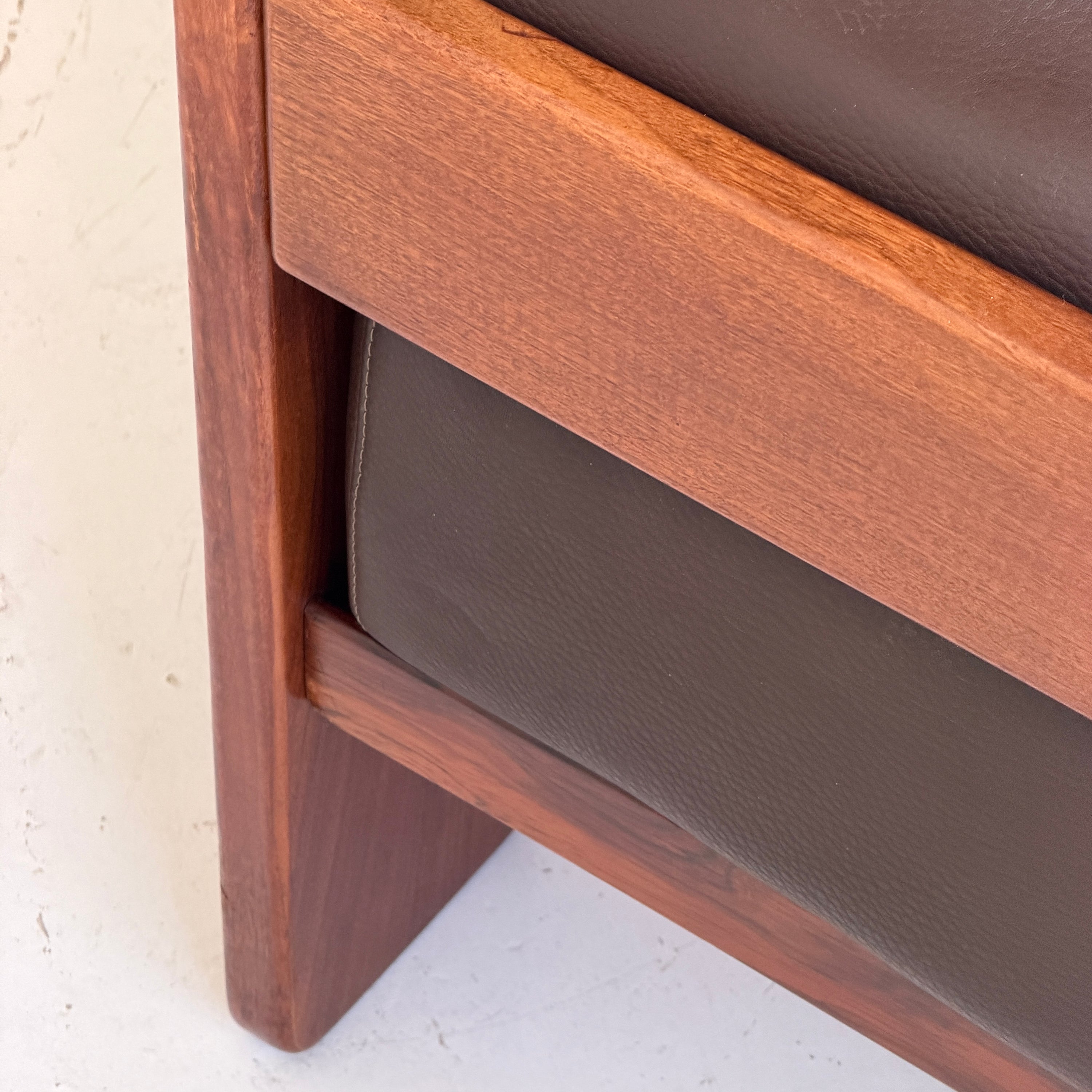 Rosewood Bastiano Sofa by Afra + Tobia Scarpa for Gavina