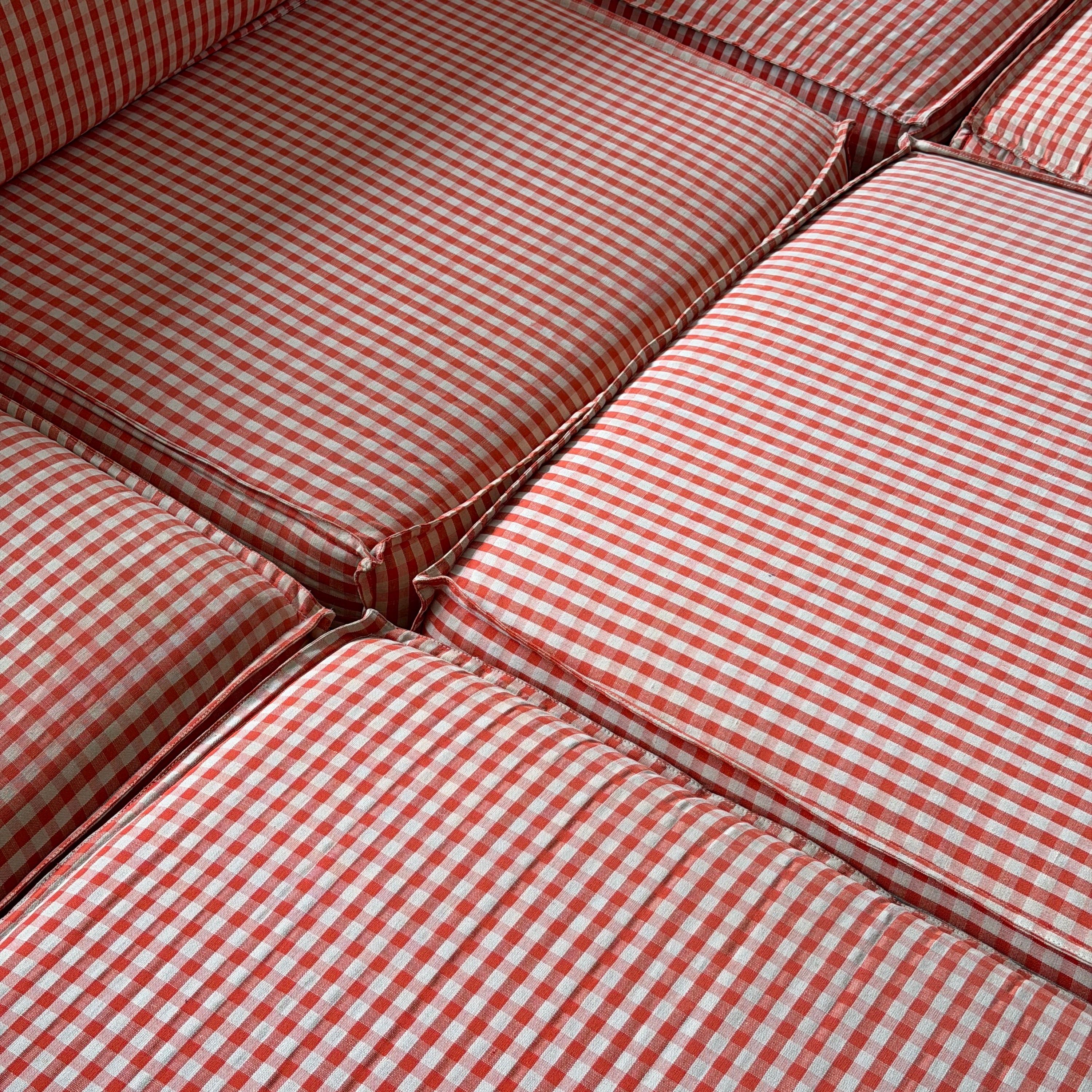 Playpen Sectional by Hans Hopfer for Roche Bobois in Gingham