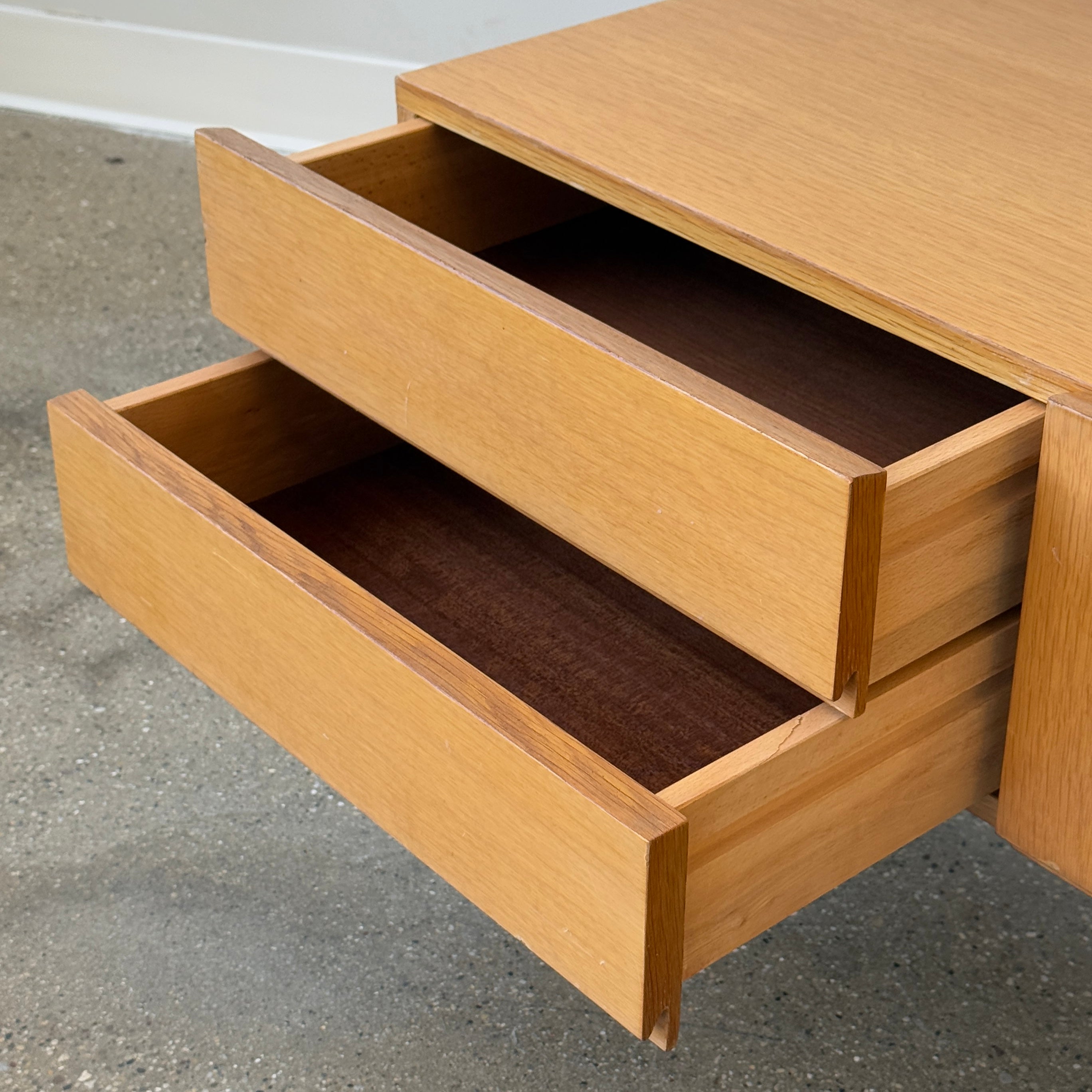 German Teak Low Chest of Drawers