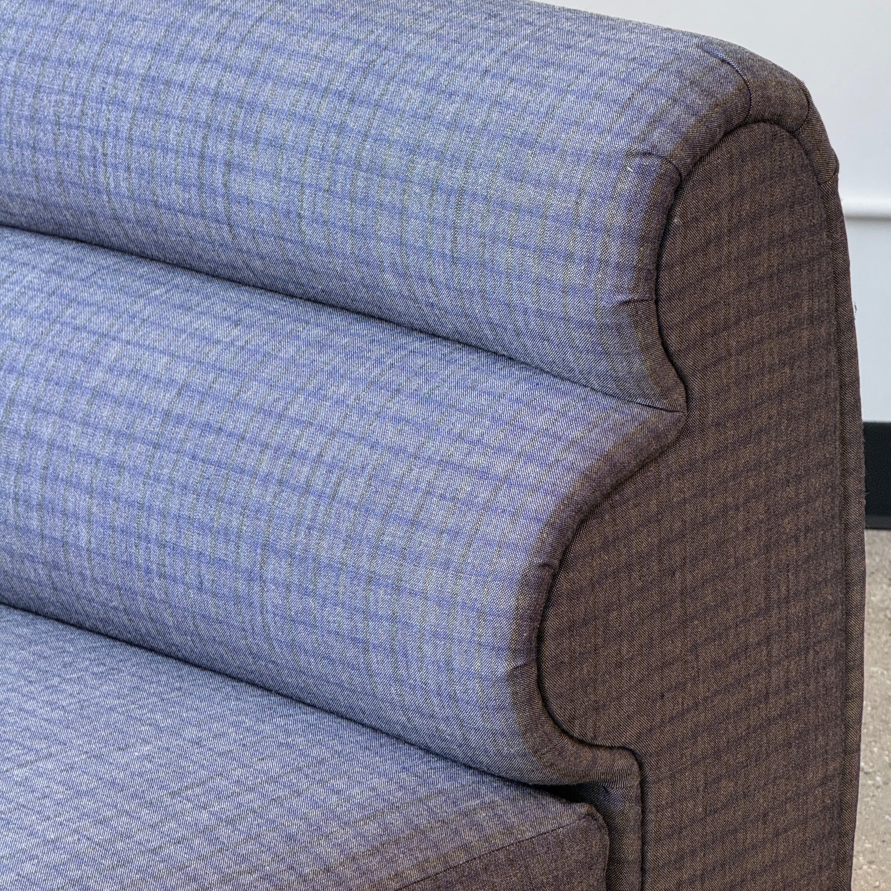 Bullnose Postmodern Slipper Chairs by Carson’s of High Point in Kvadrat Recheck Wool