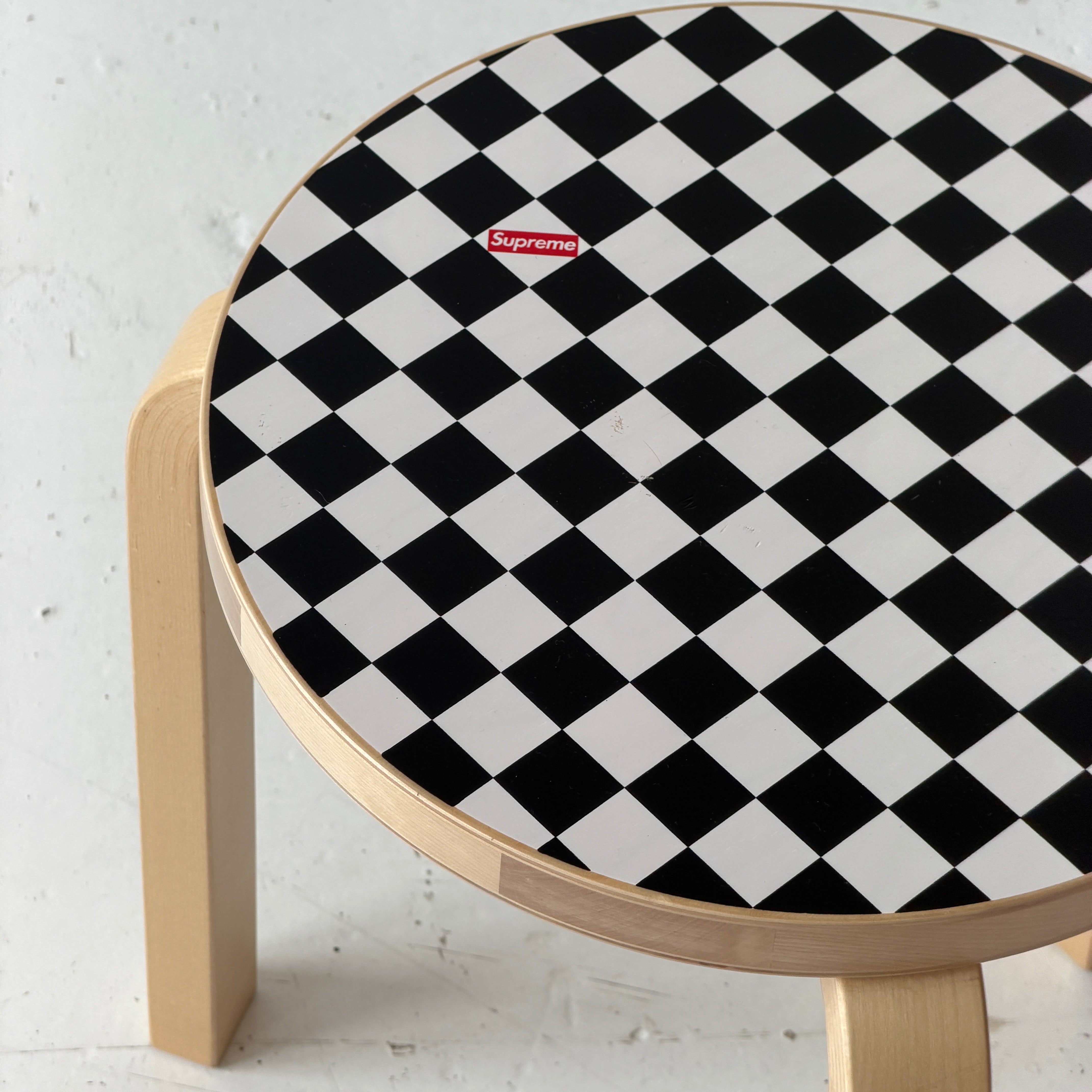 Checkerboard Stool 60 by Alvar Aalto for Artek/Supreme