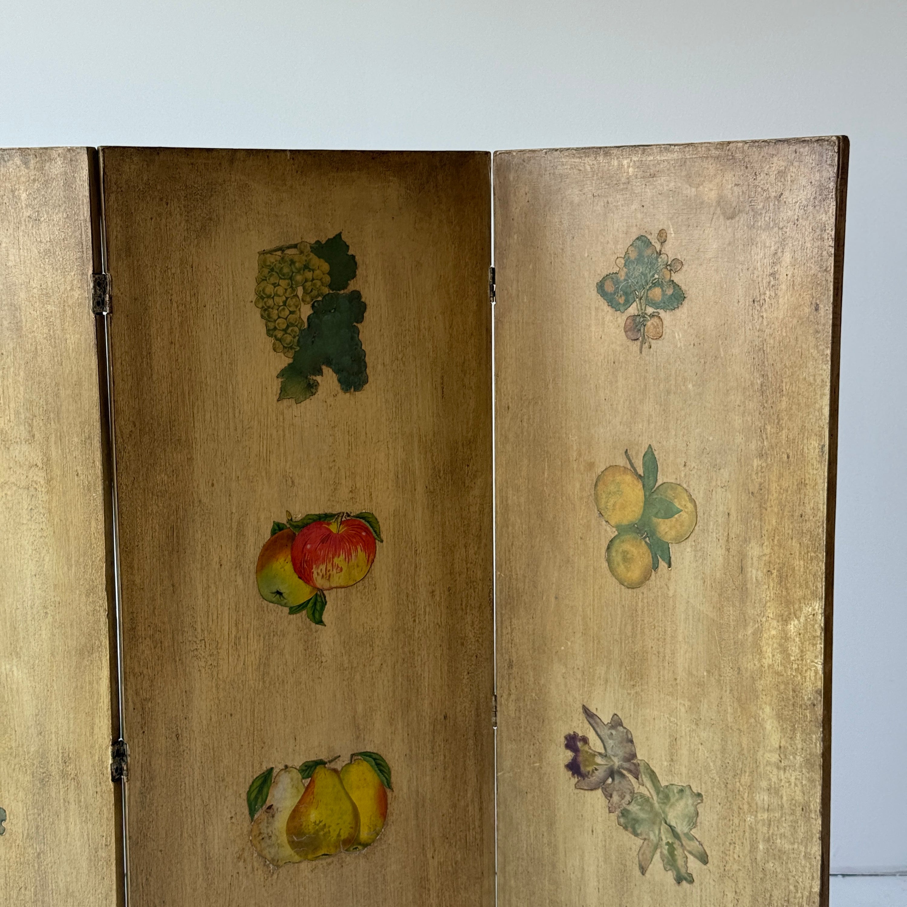 Primitive Folk Art Folding Screen