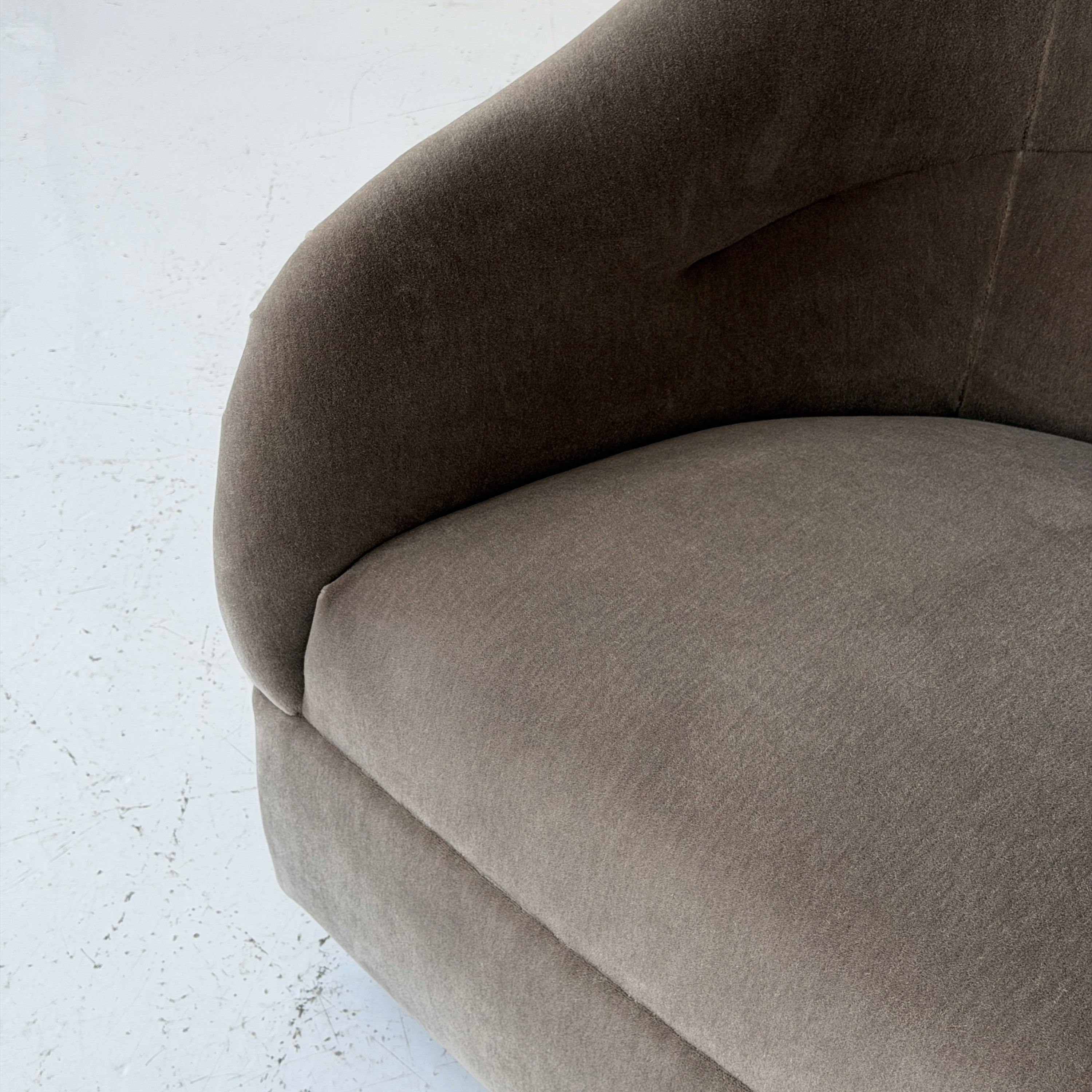 Tight Back Lounge Chair by Ward Bennett for Brickel Associates in Mohair