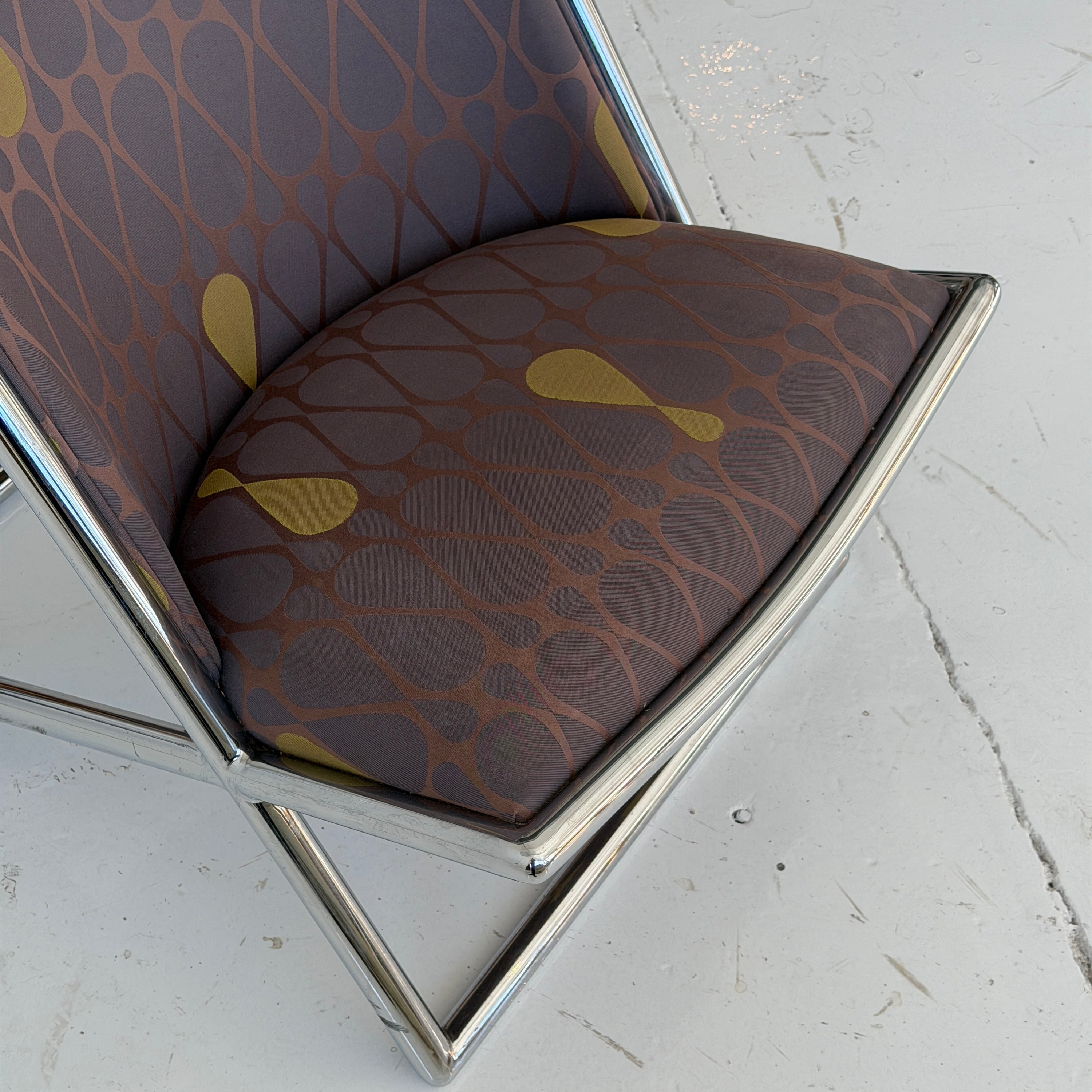 Metal Scissor Chairs by Ward Bennett for Brickell Associates