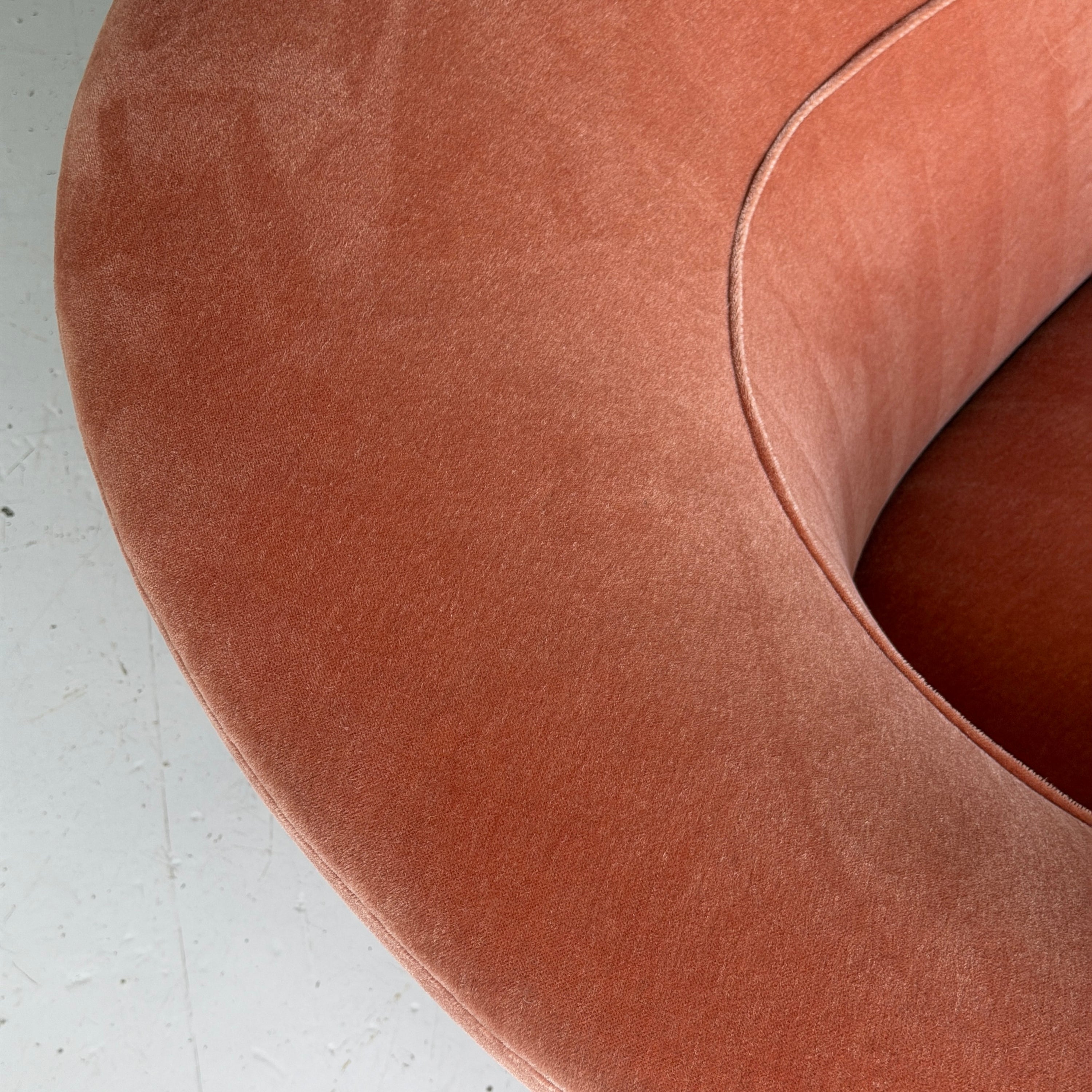 Postmodern Mohair Lounge Chaise
