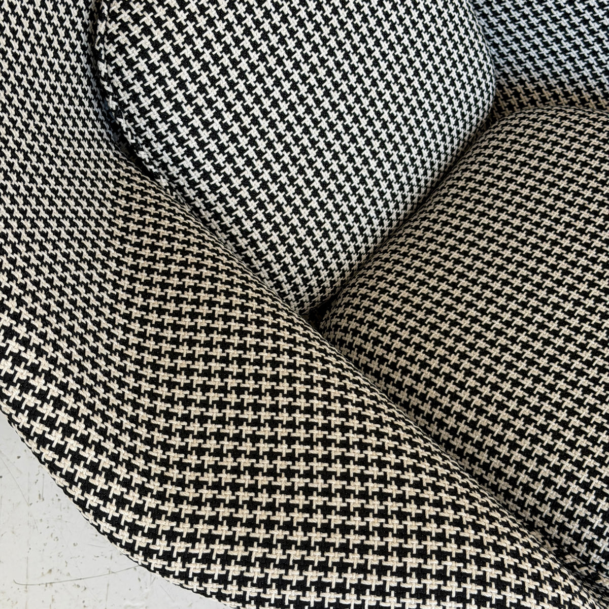 Womb Chair + Ottoman by Eero Saarinen for Knoll in Houdstooth