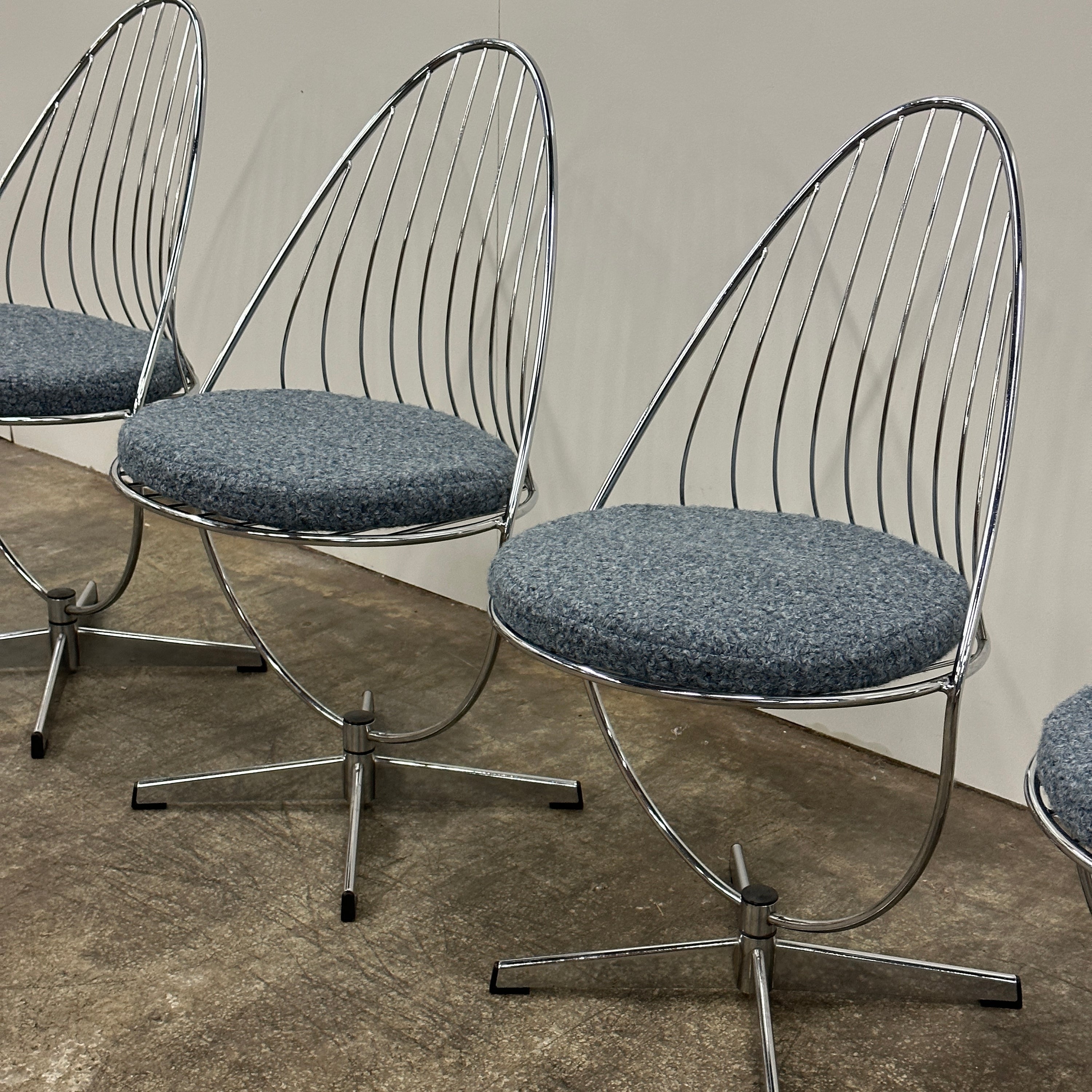 Chrome Egg Chairs Attr. to Dahlens Dalum