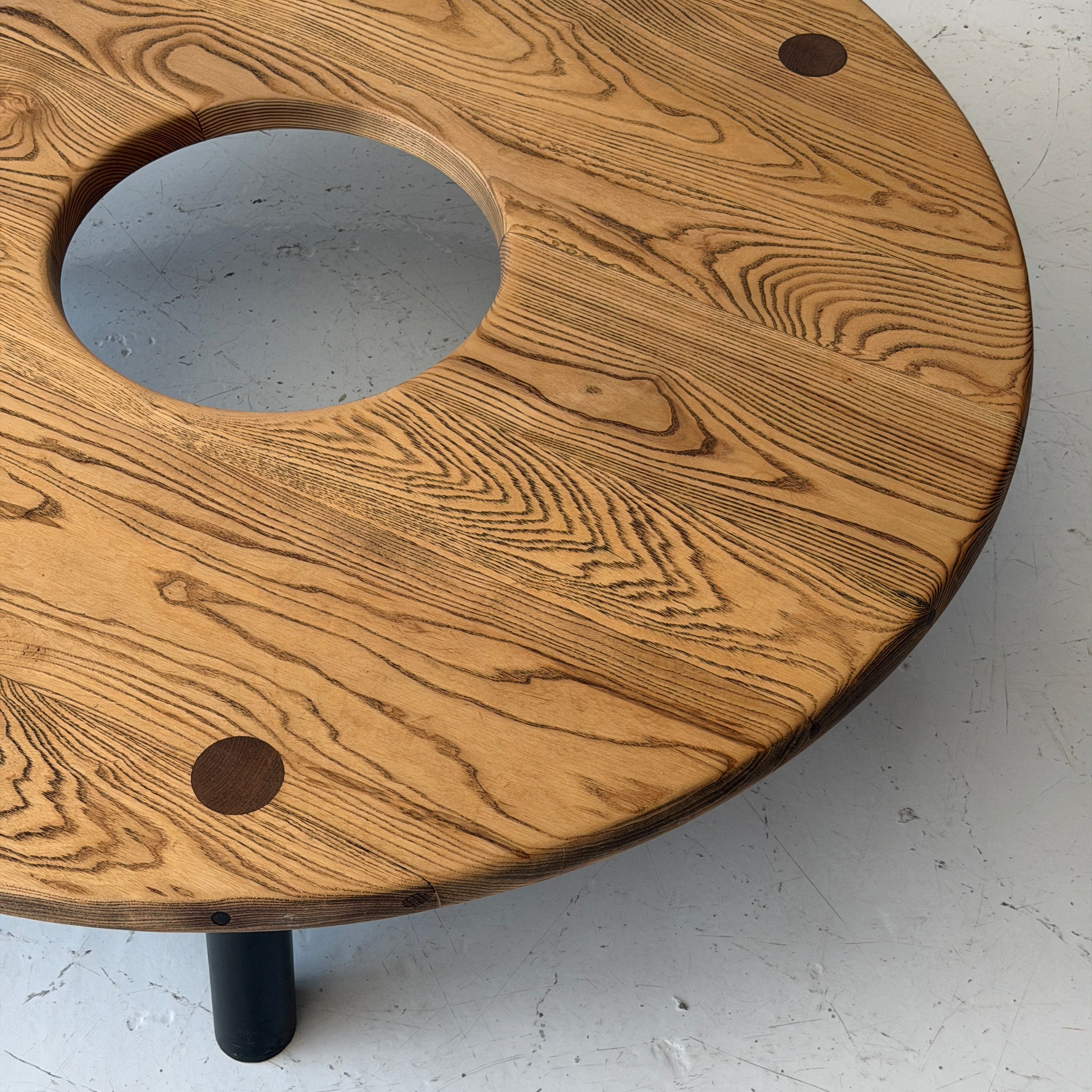 Studio Made Oak Circular Cut Out Coffee Table