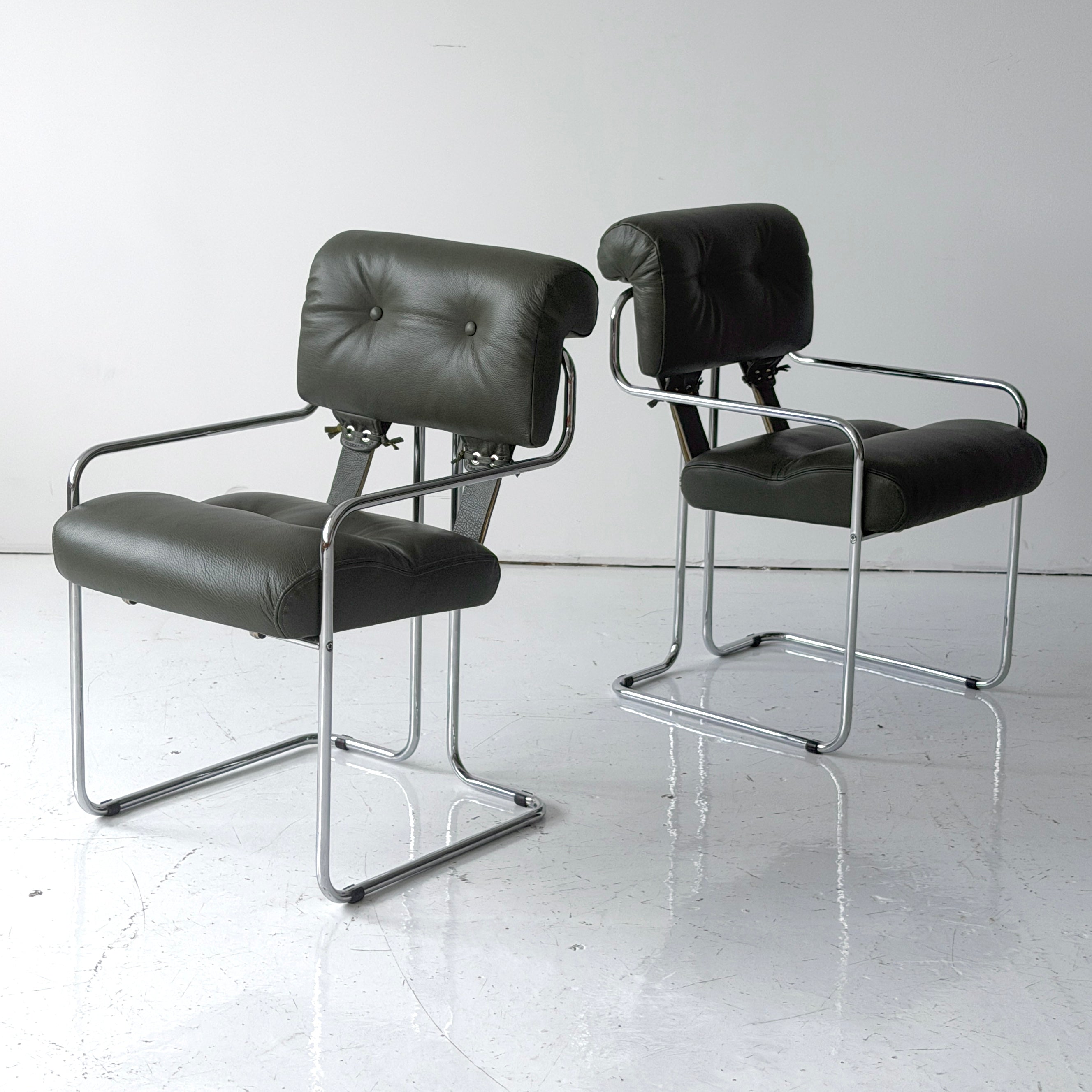Tucroma Leather Dining Chairs by Guido Faleschini for i4 Mariani