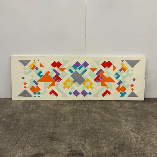 Geometric Acrylic on Plywood Art by Sarah Conley
