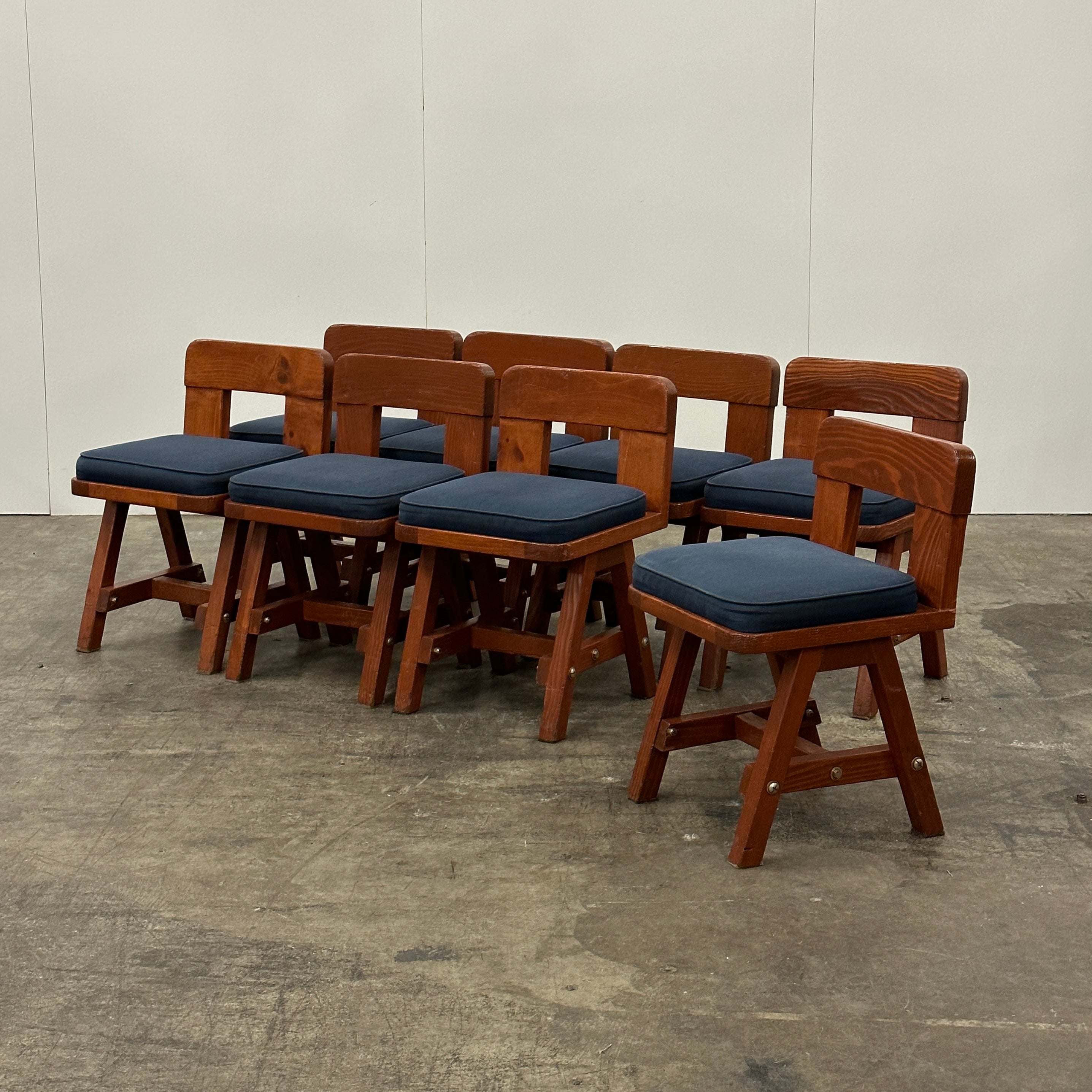 Knotty Pine Low Back Dining Chairs from The Chicago Athletic Association