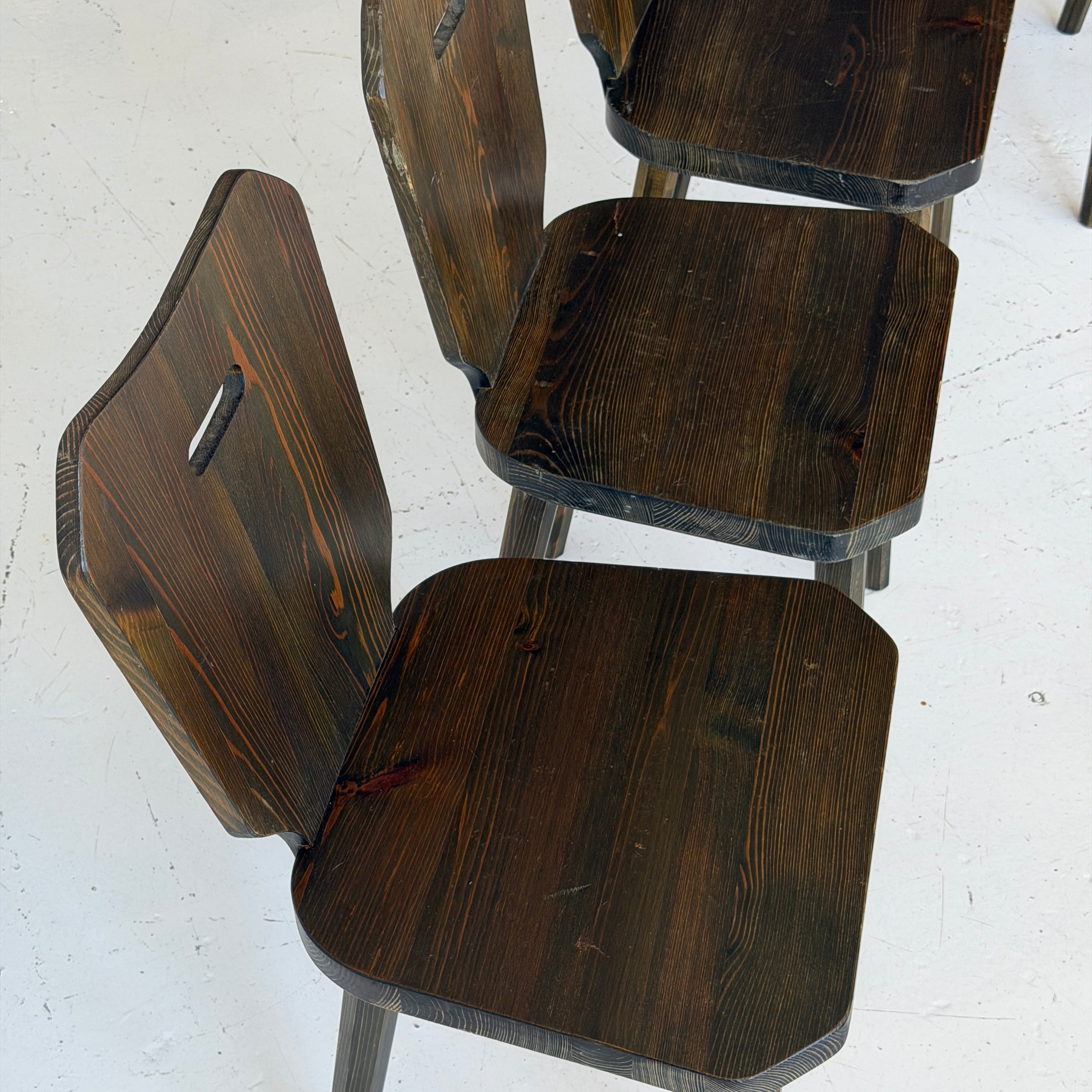 Green Pine Dining Chairs by Goran Malmvall