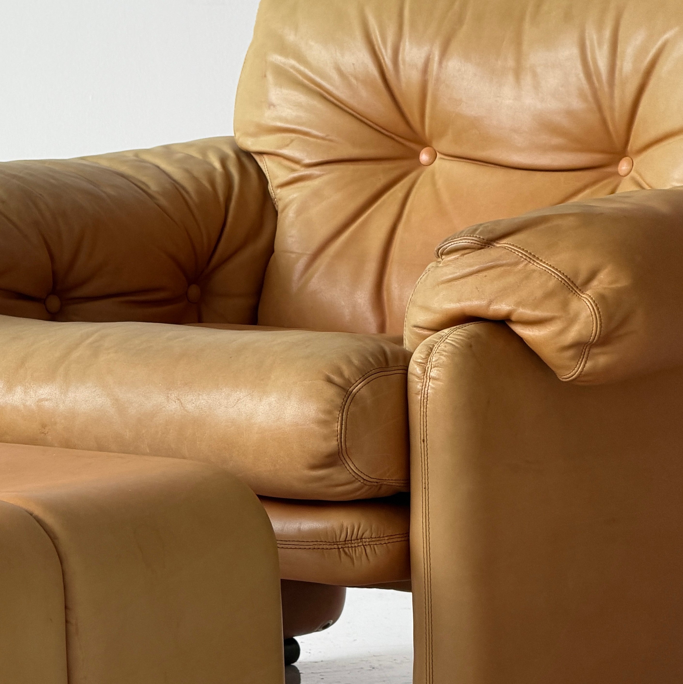 Coronado Chair + Ottoman by Afra + Tobia Scarpa for B&B Italia